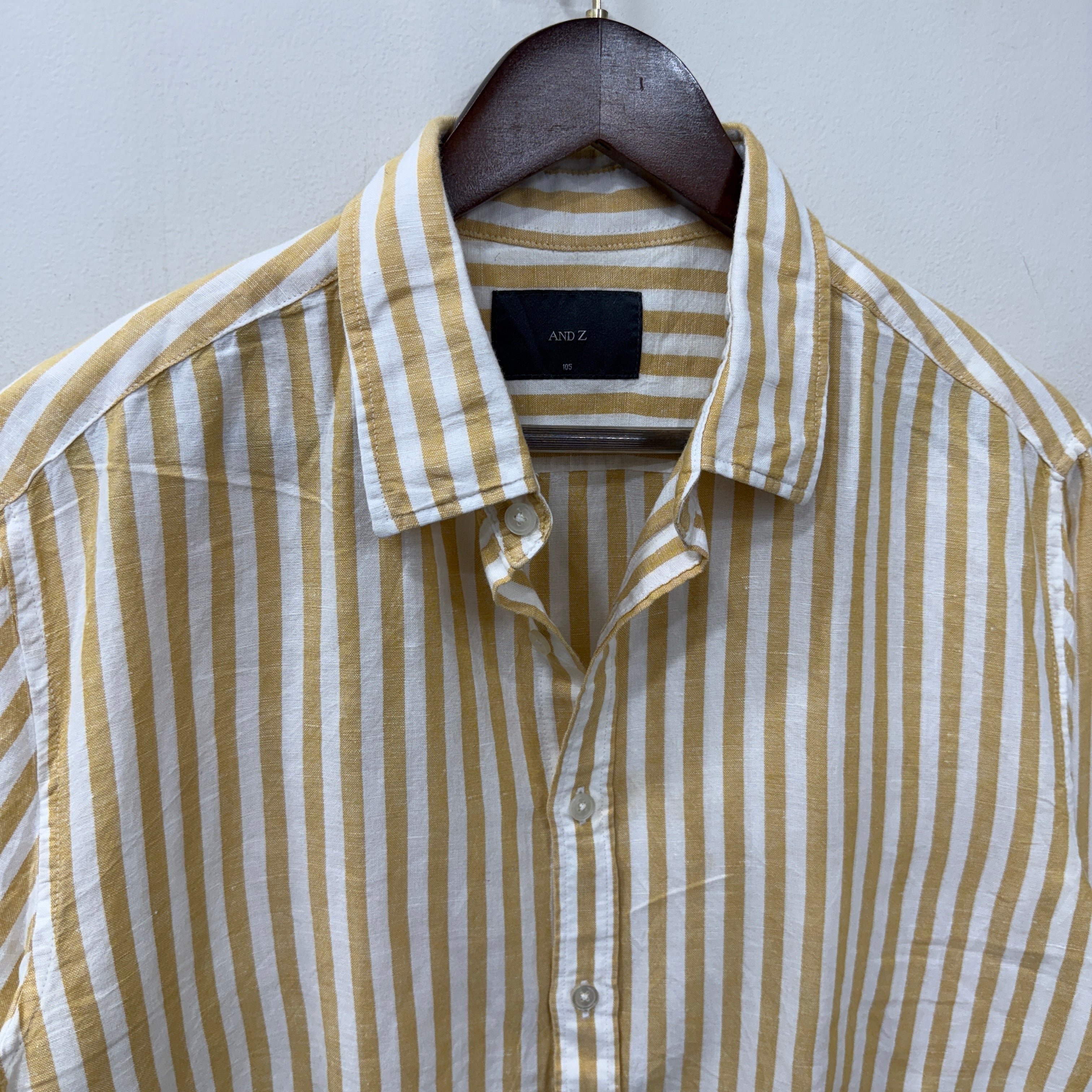 And Z linen stripes shirt