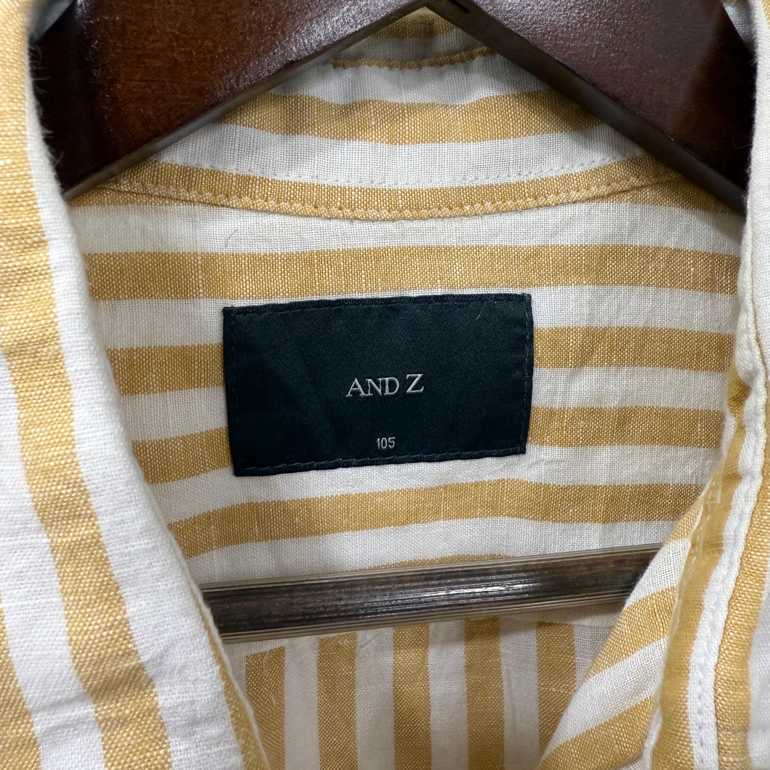 And Z linen stripes shirt