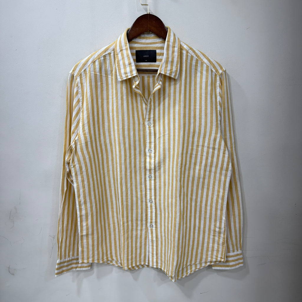 And Z linen stripes shirt