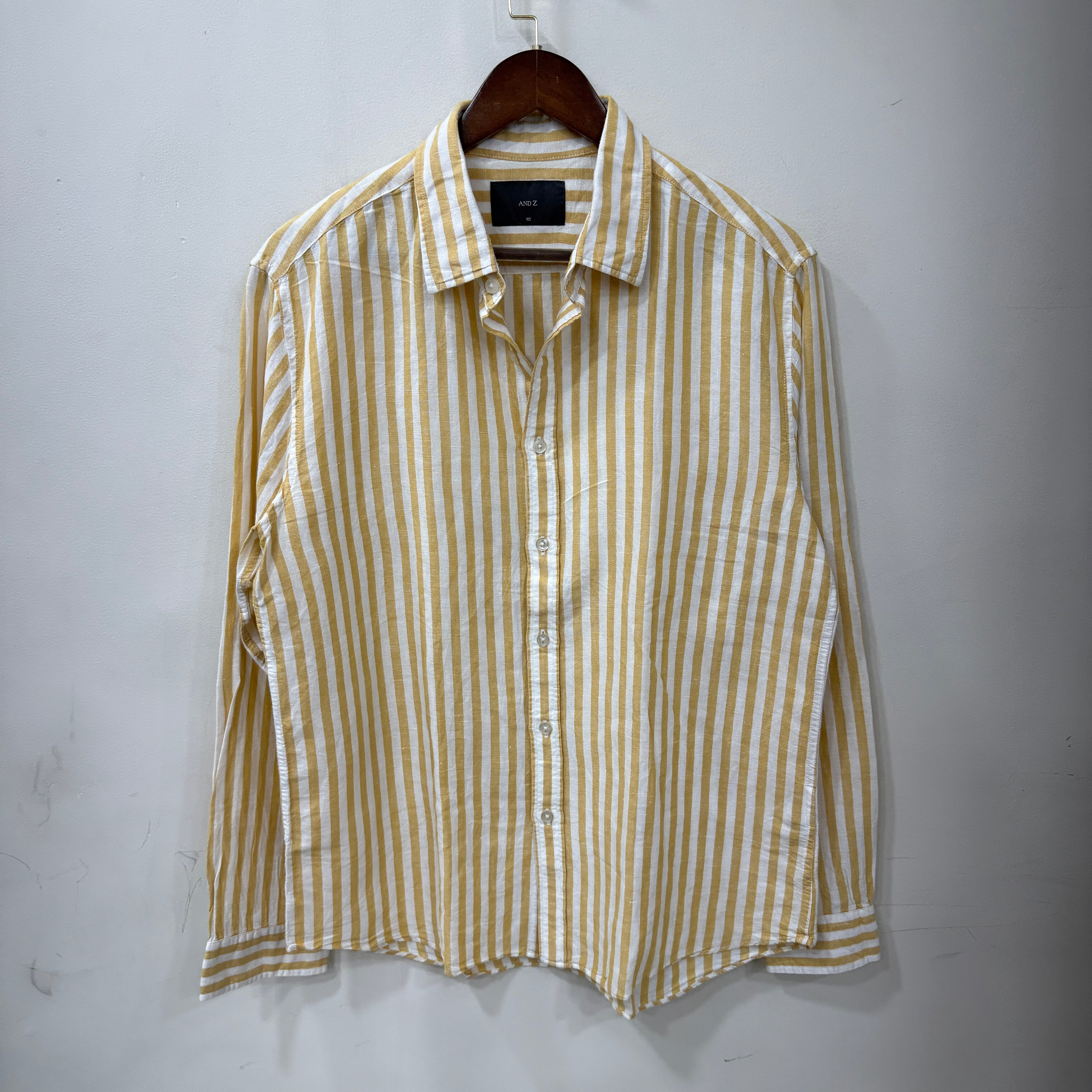 And Z linen stripes shirt
