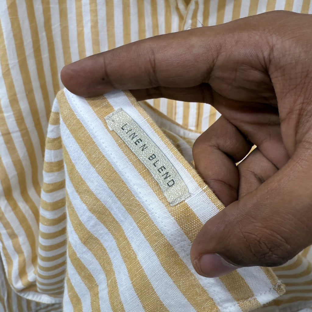 And Z linen stripes shirt