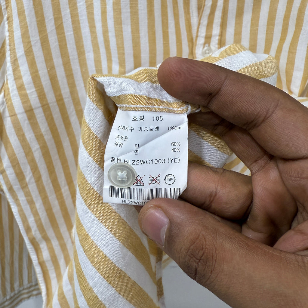 And Z linen stripes shirt