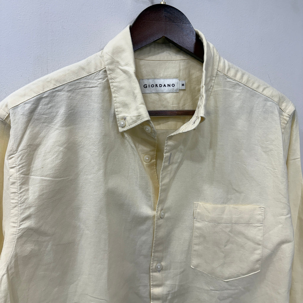 Giodarno yellow solid shirt
