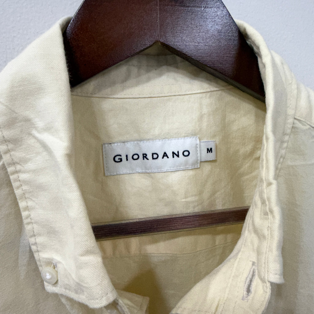 Giodarno yellow solid shirt
