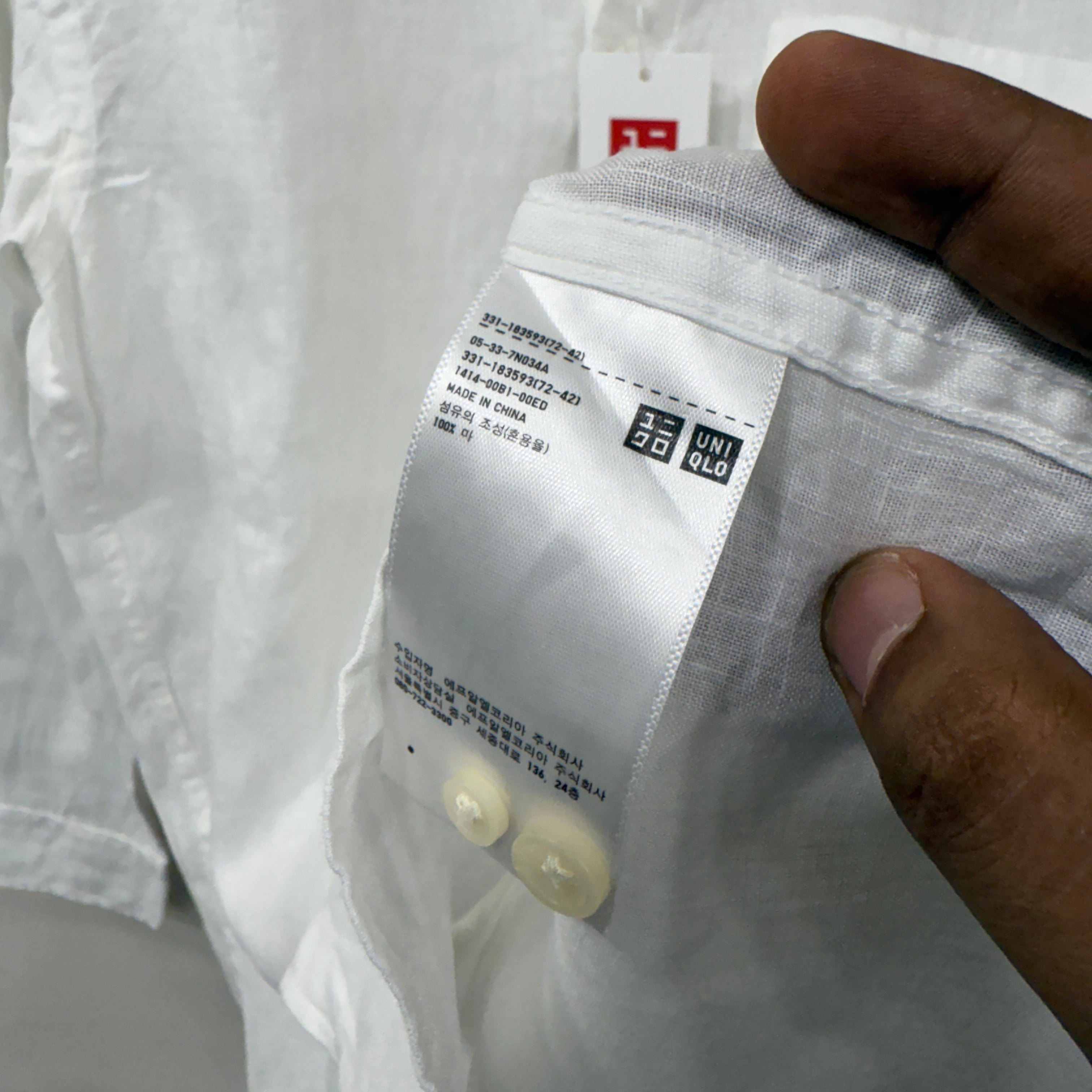 Uniqlo 100% linen shirt