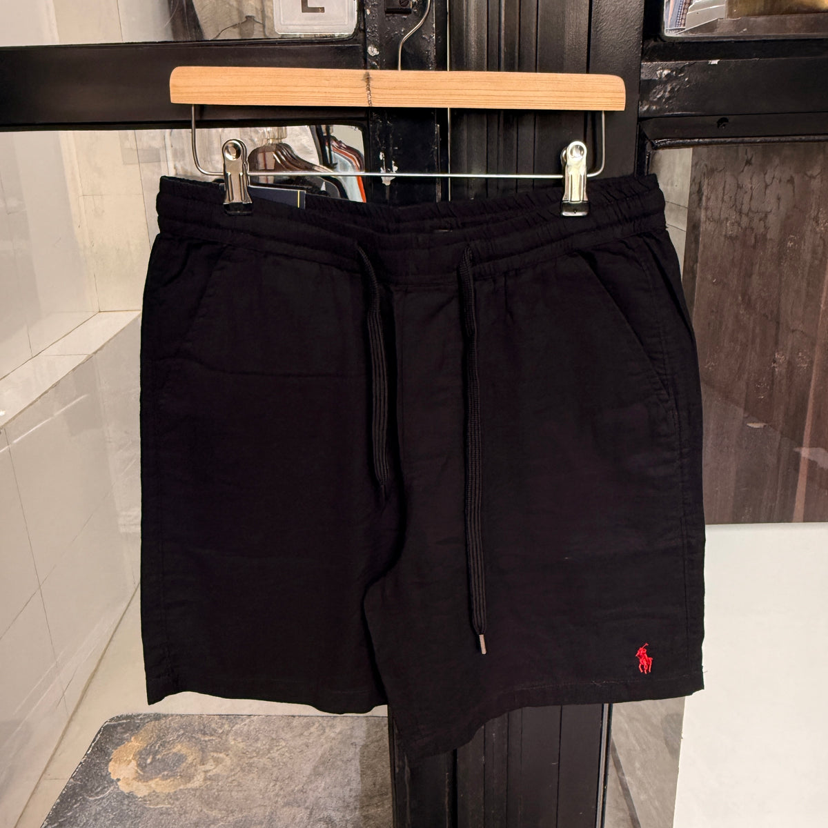 Ralph Lauren black linen shorts