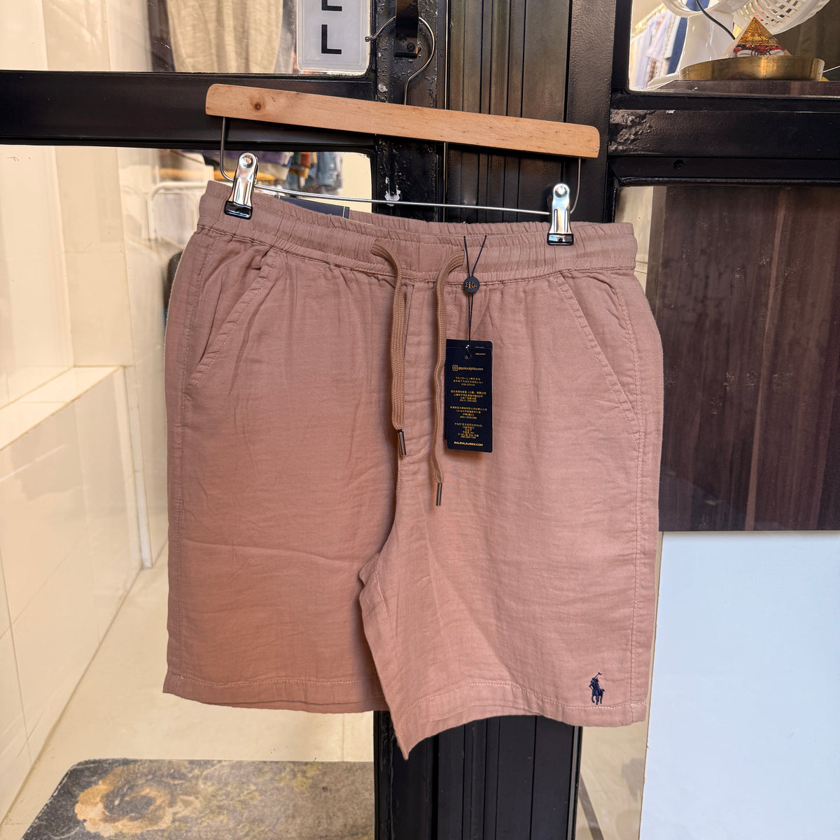 Ralph Lauren light brown linen shorts