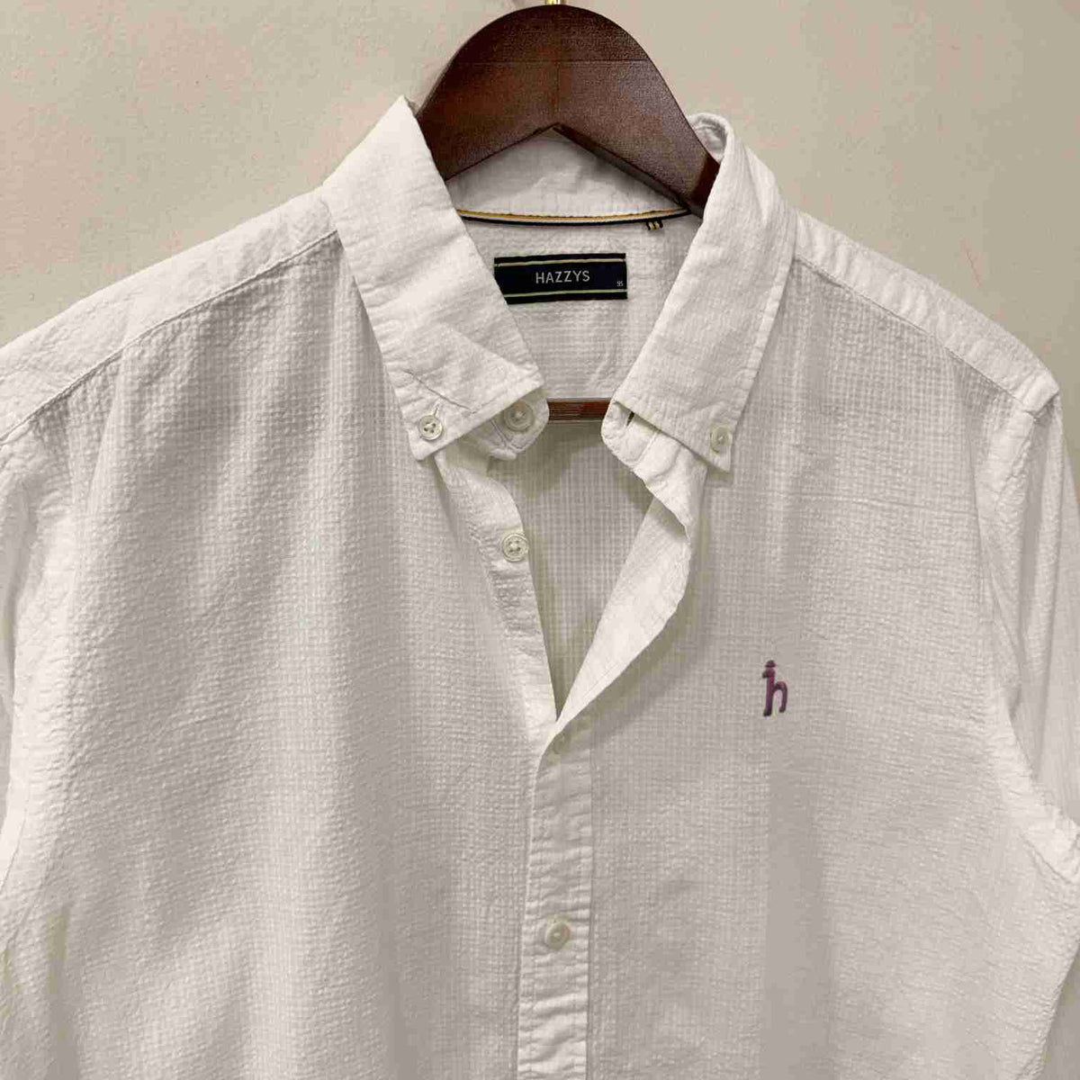 Hazzy white solid shirt