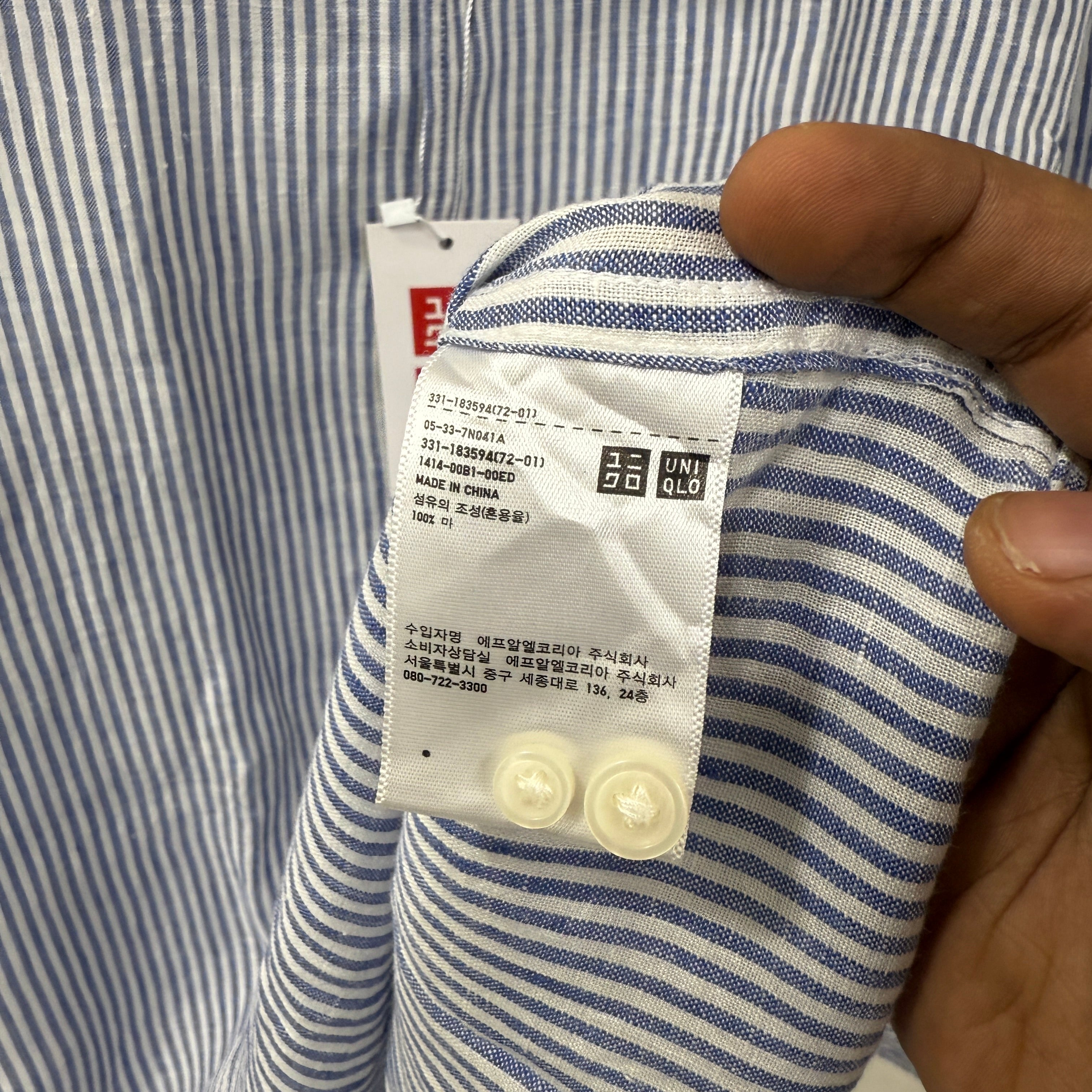 Uniqlo Linen Stripes Shirt