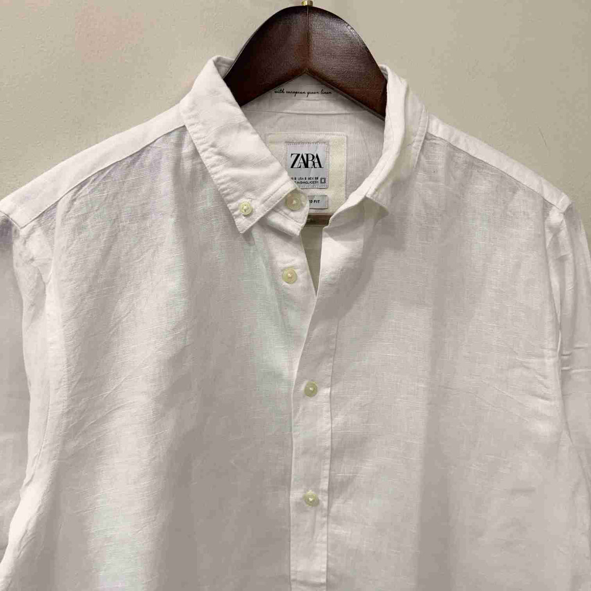 Zara white linen shirt