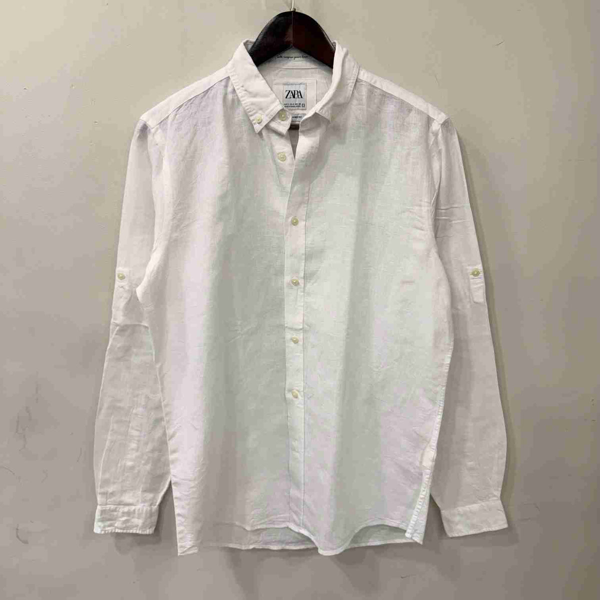 Zara white linen shirt