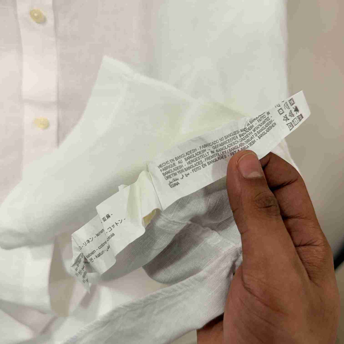 Zara white linen shirt