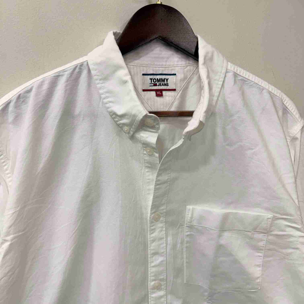 Tommy Hilfiger white solid shirt
