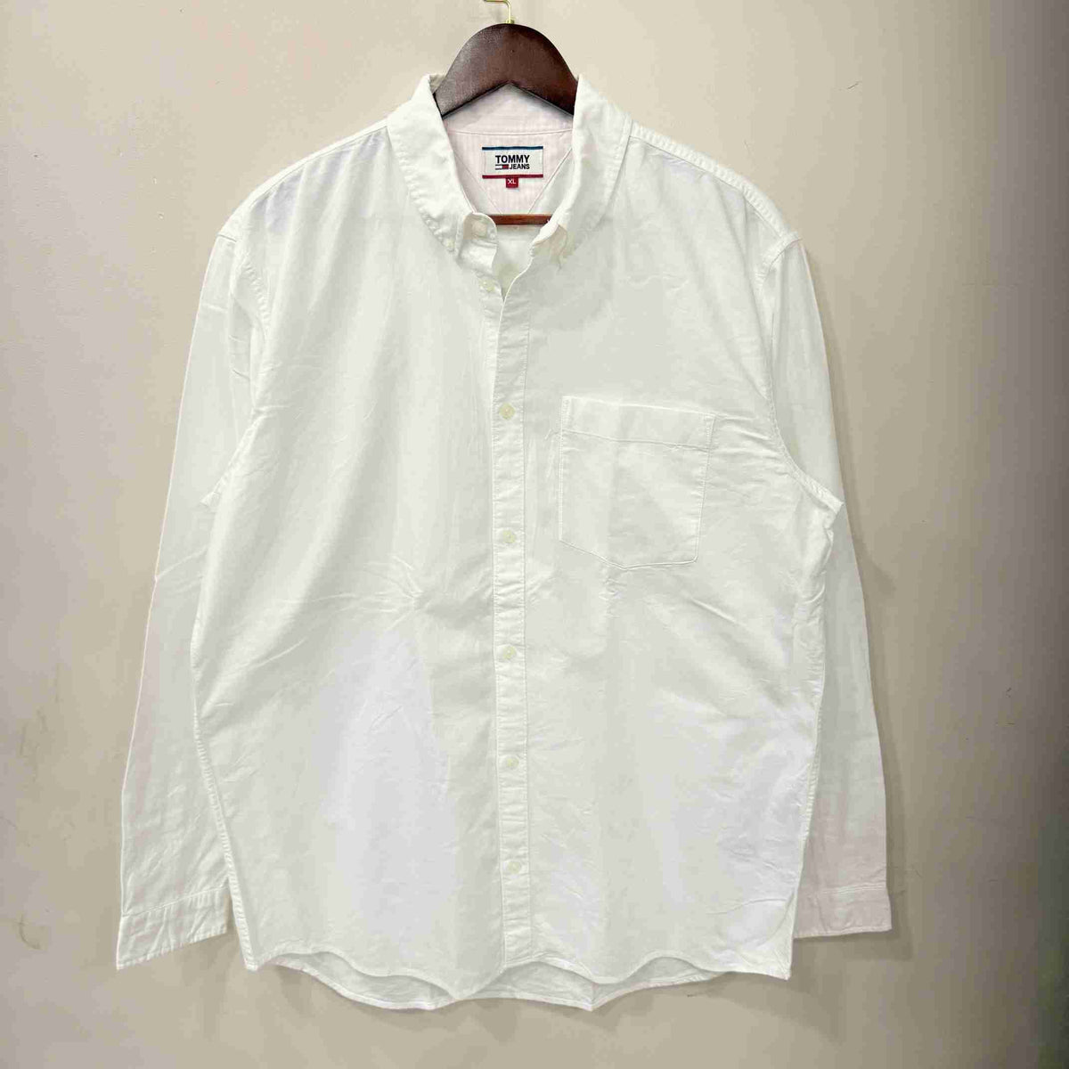 Tommy Hilfiger white solid shirt