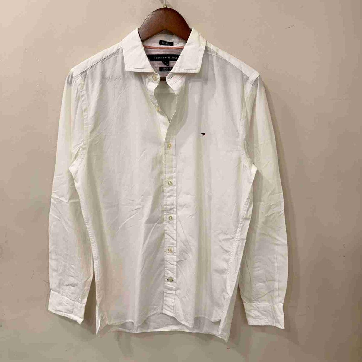 Tommy Hilfiger white solid shirt