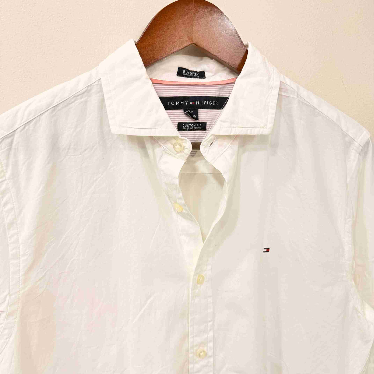 Tommy Hilfiger white solid shirt