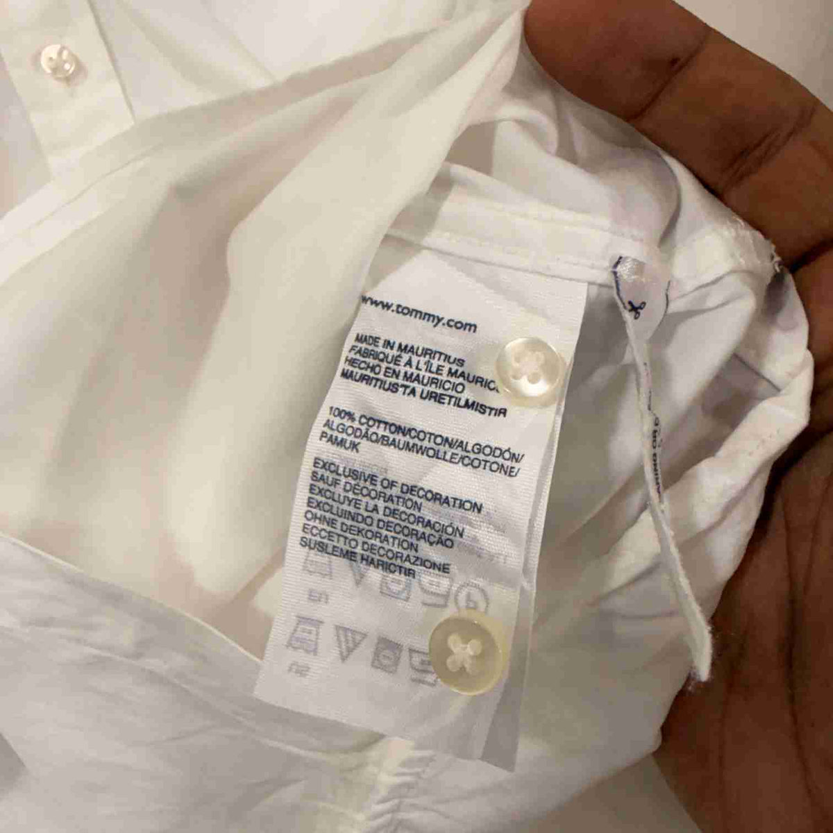 Tommy Hilfiger white solid shirt