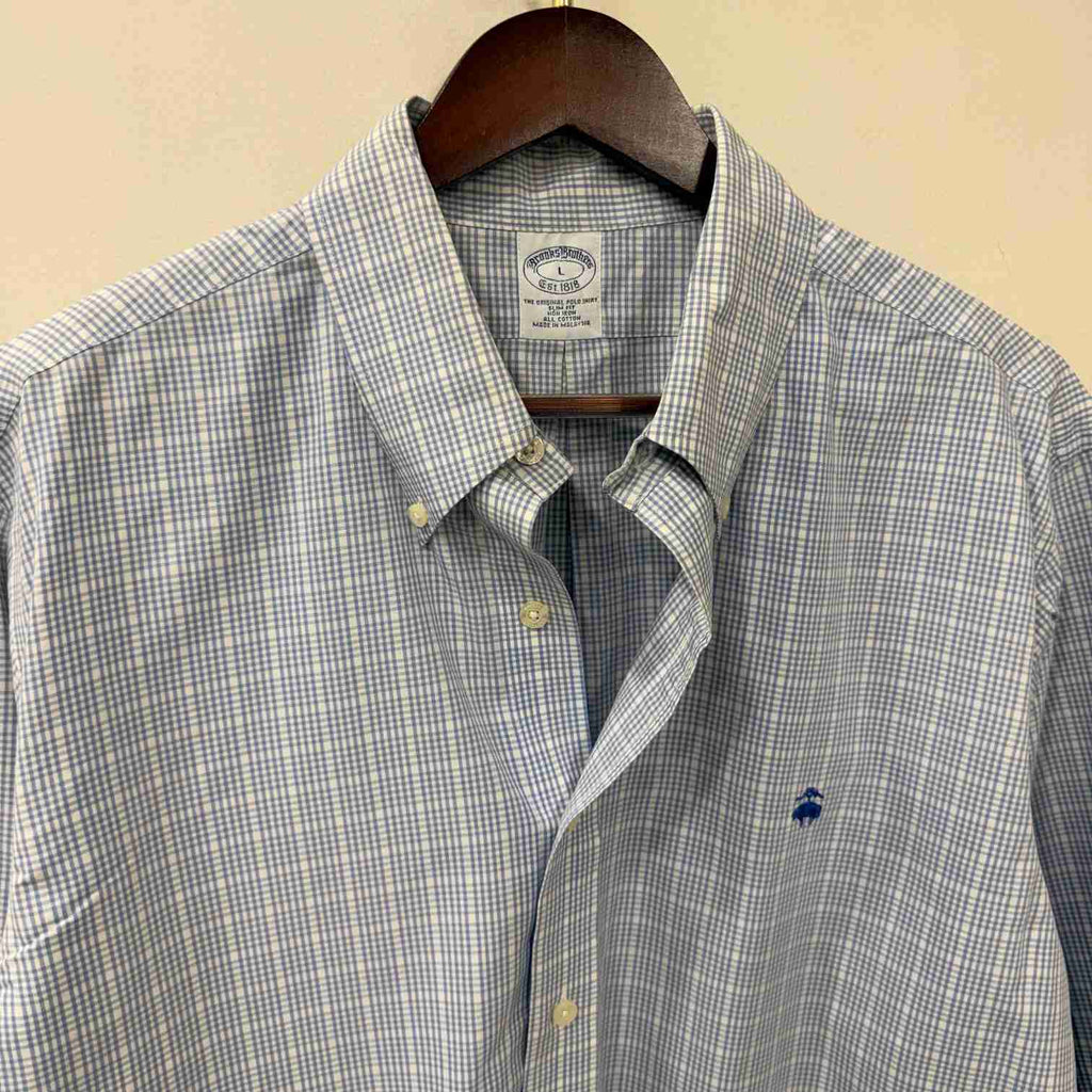 Brooks Brothers checkered logo shirt