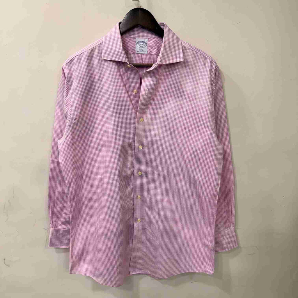 Brooks Brothers pink checkered shirt