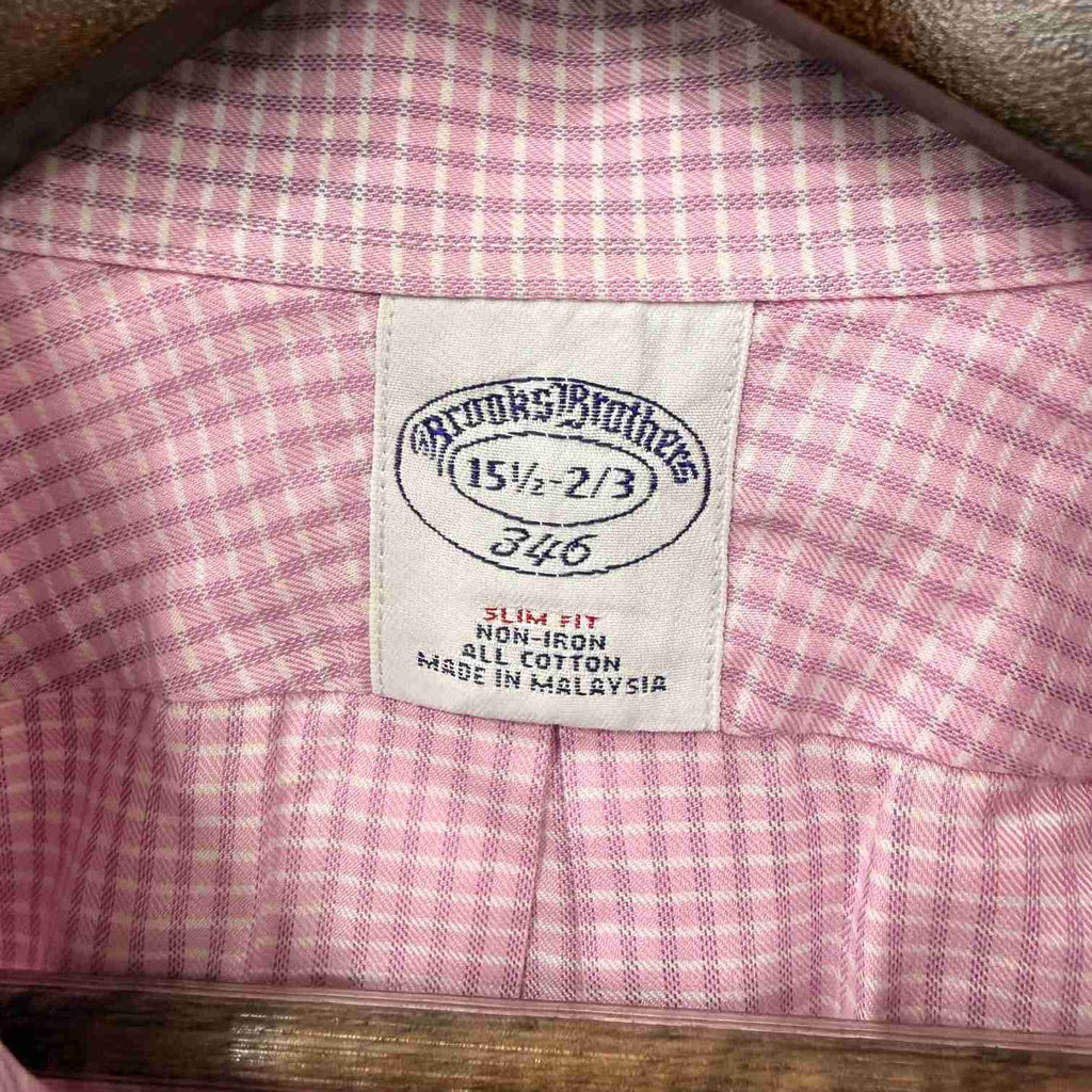 Brooks Brothers pink checkered shirt