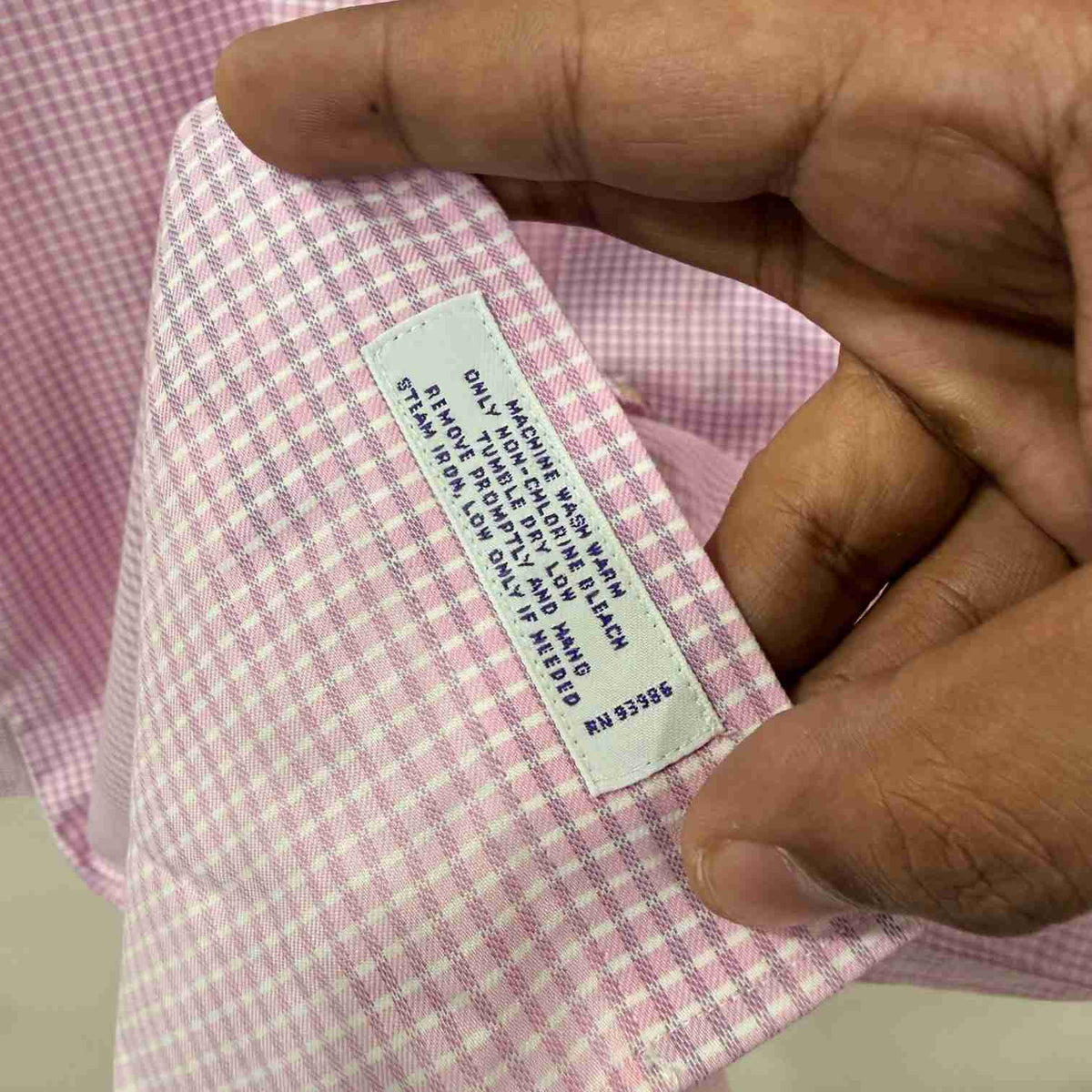 Brooks Brothers pink checkered shirt