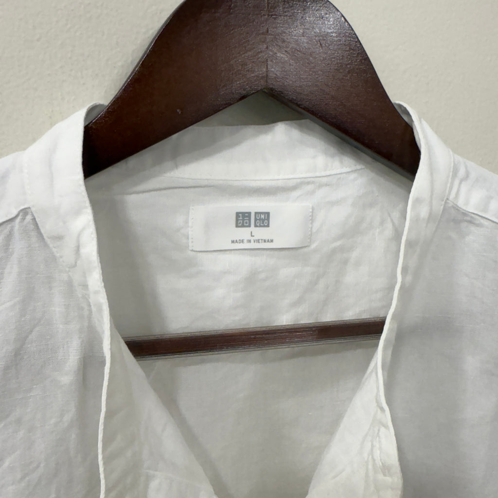 Uniqlo Linen Chinese Collar linen Shirt