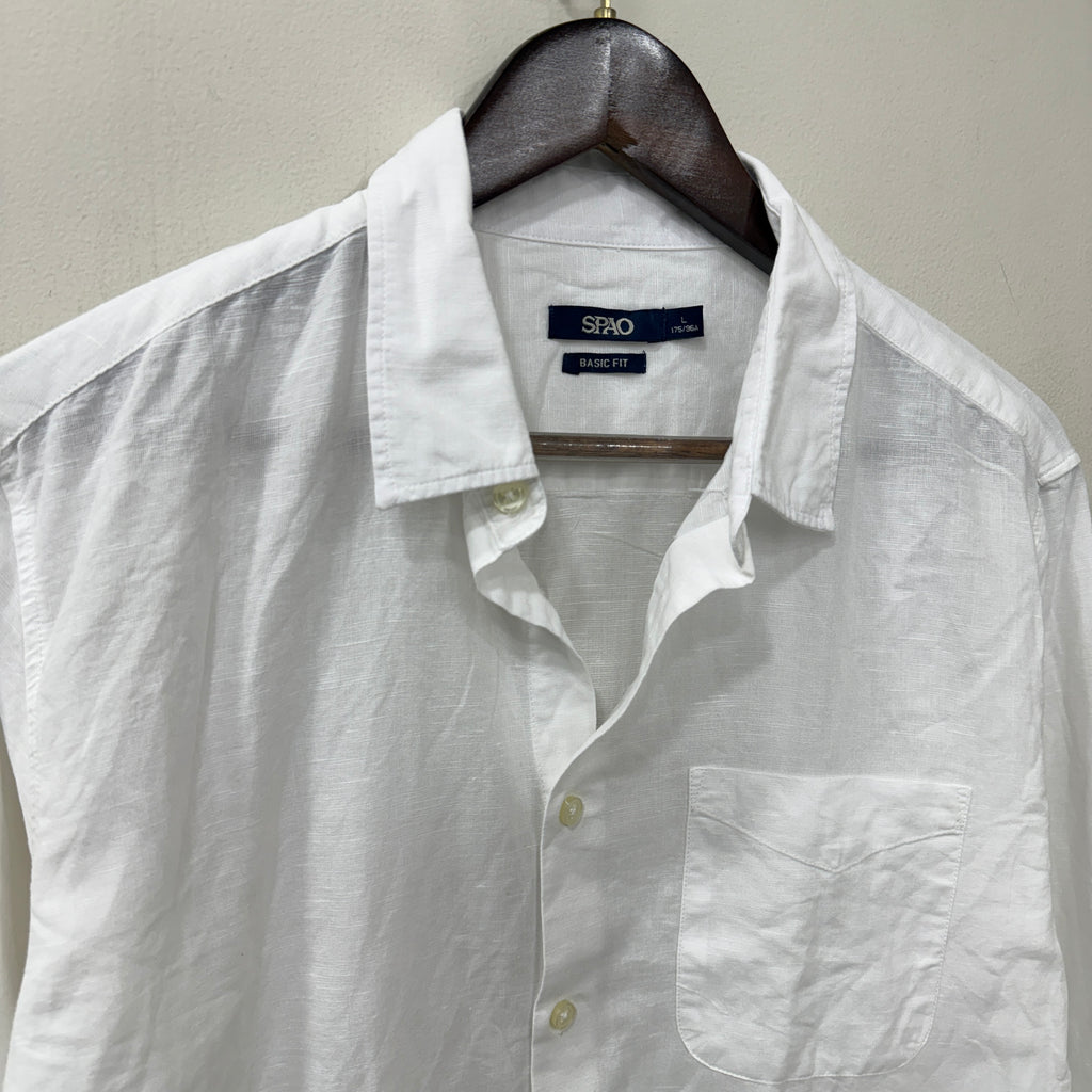 Spao Linen White Shirt