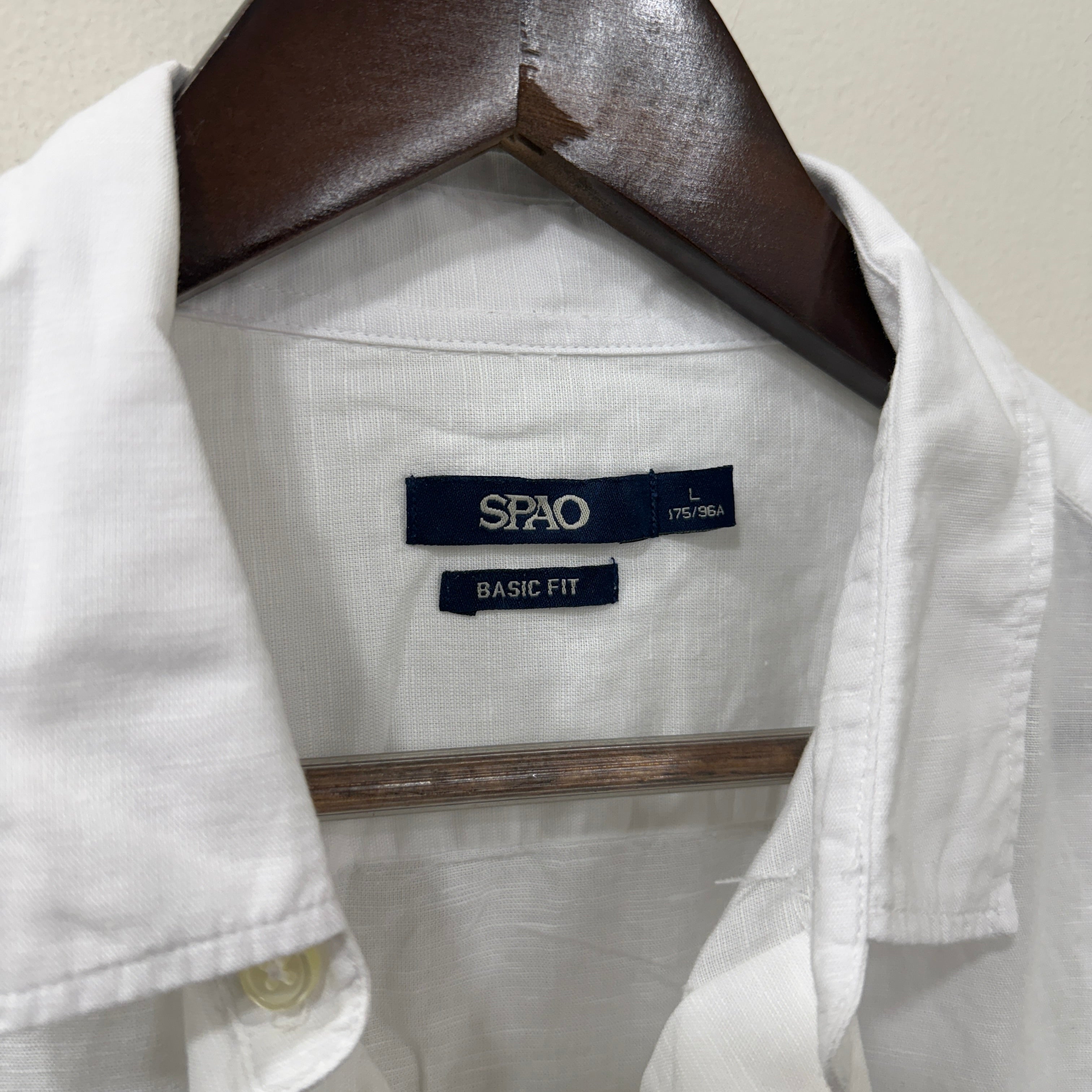 Spao Linen White Shirt