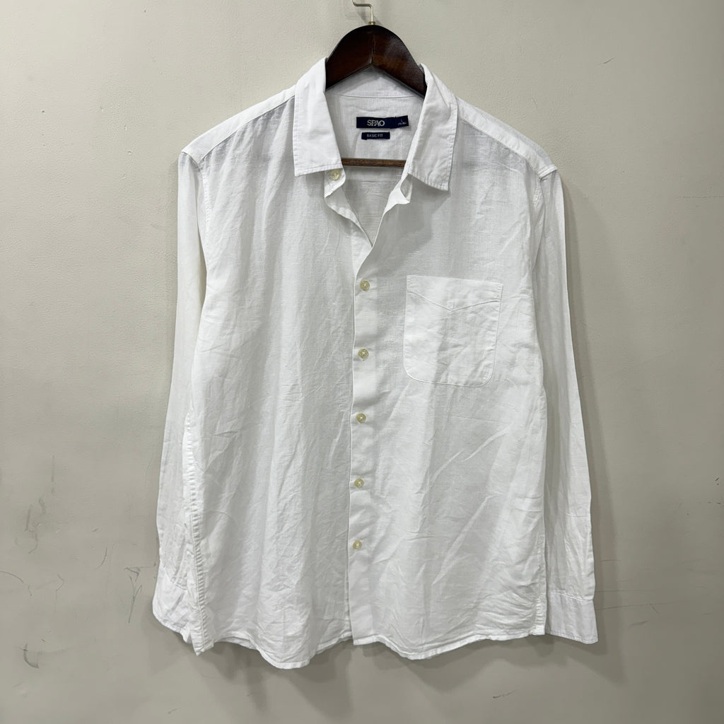 Spao Linen White Shirt