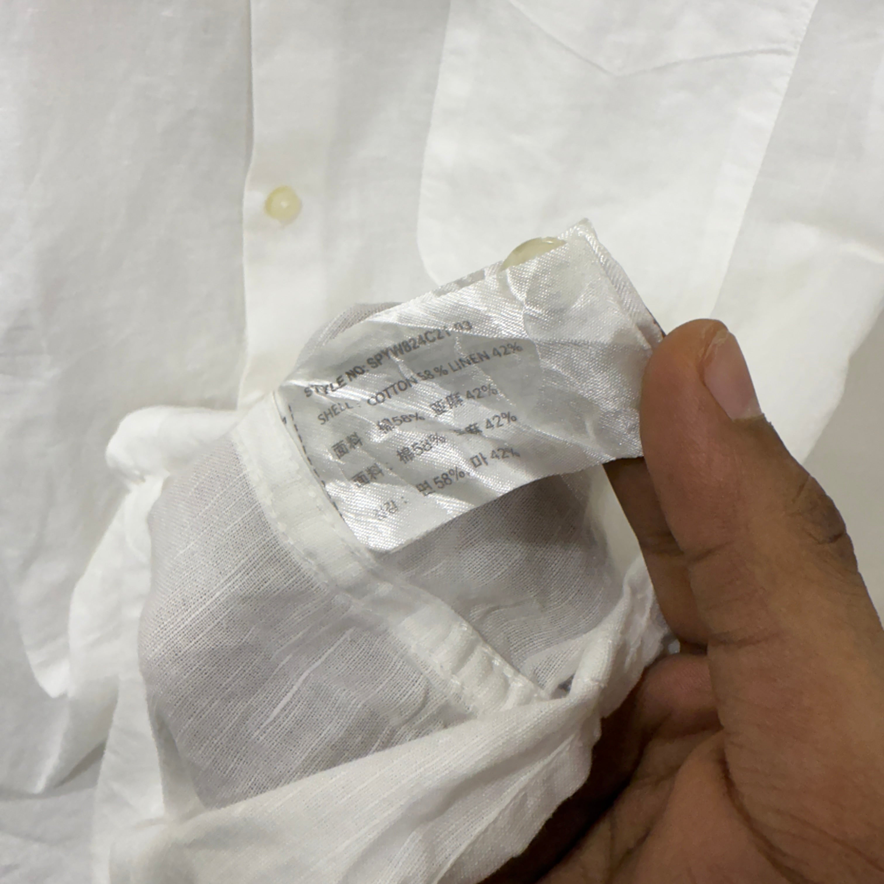 Spao Linen White Shirt