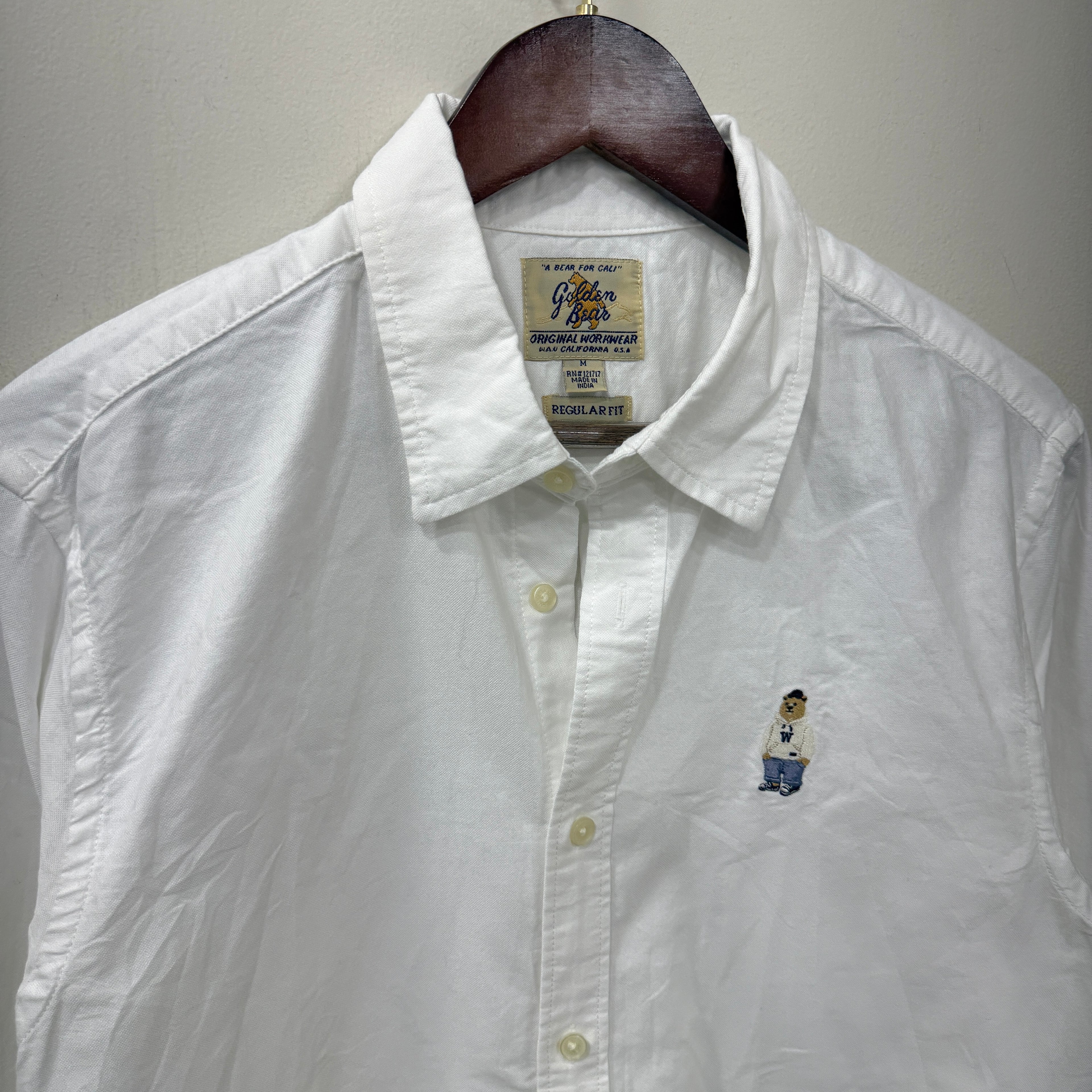 Bear White Solid Shirt