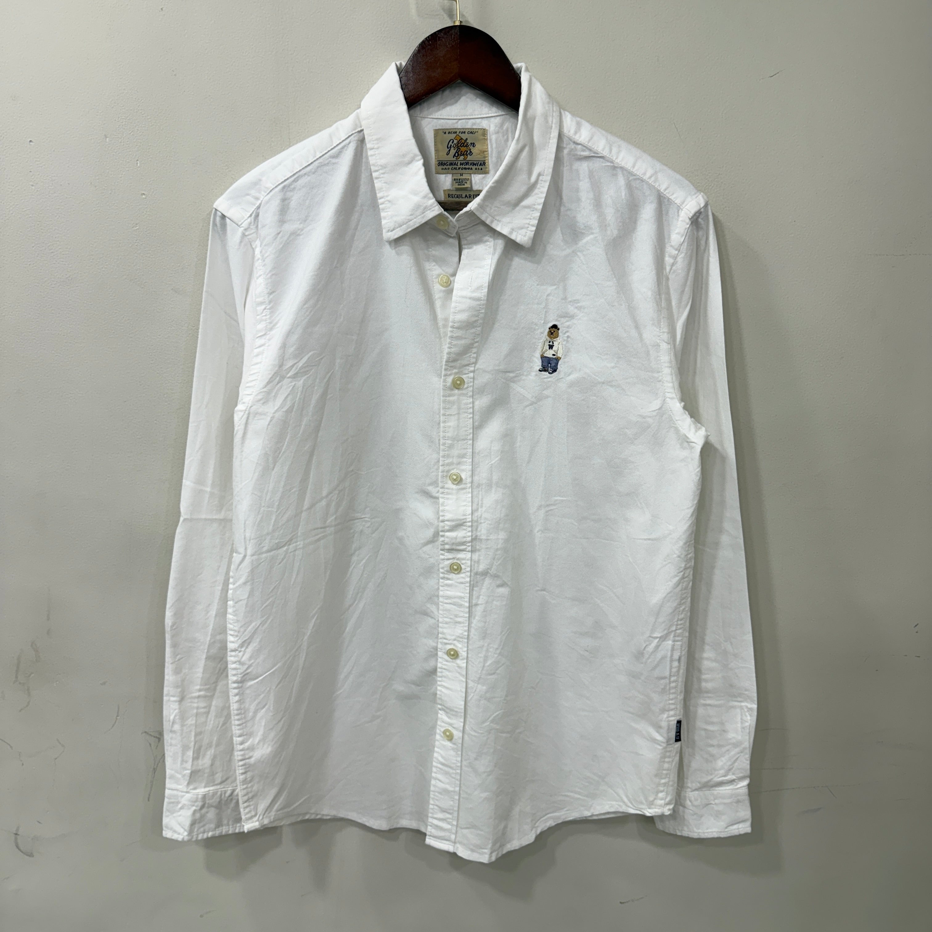 Bear White Solid Shirt