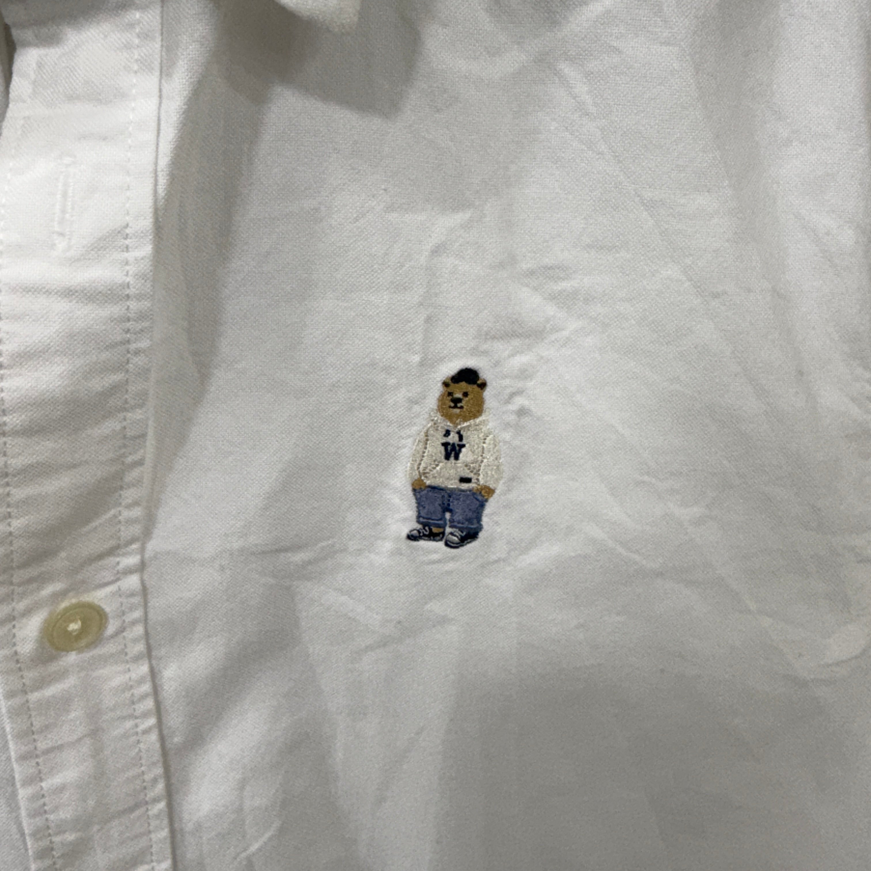 Bear White Solid Shirt