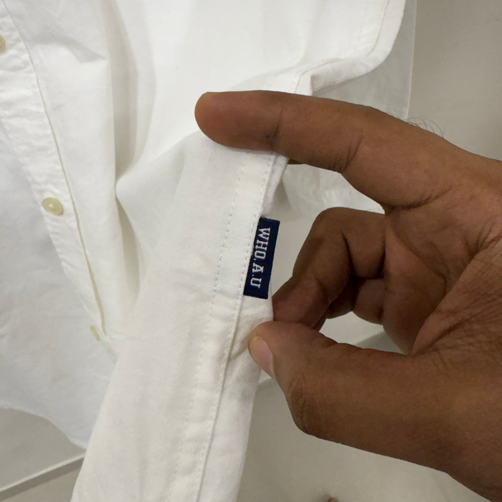 Bear White Solid Shirt