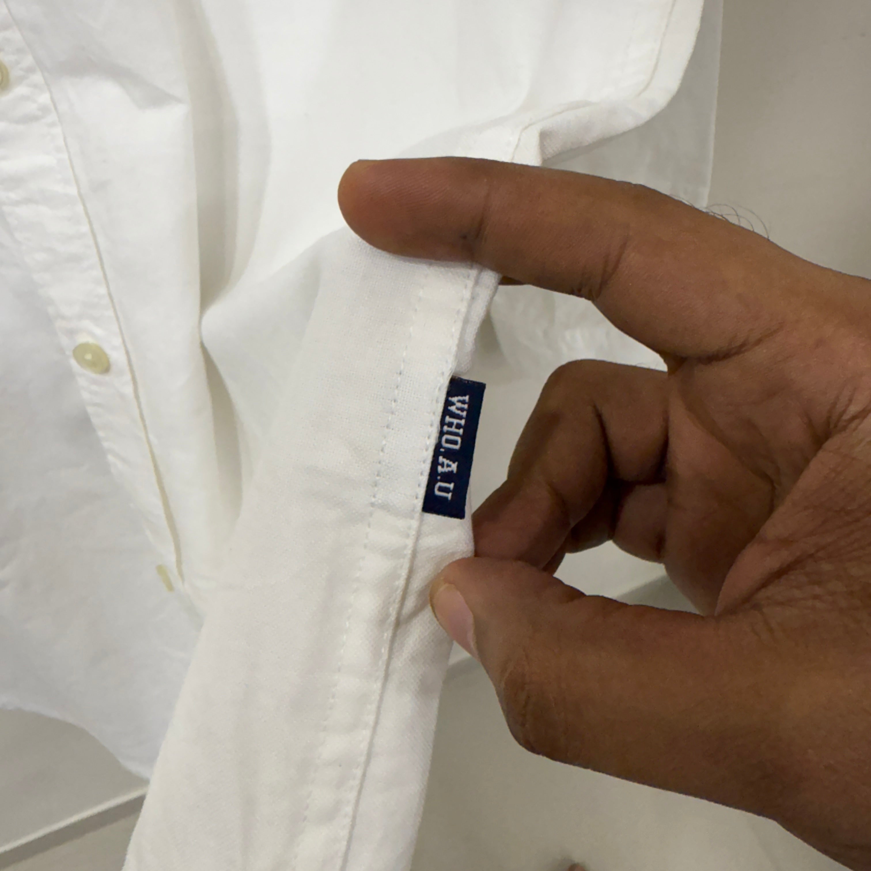 Bear White Solid Shirt