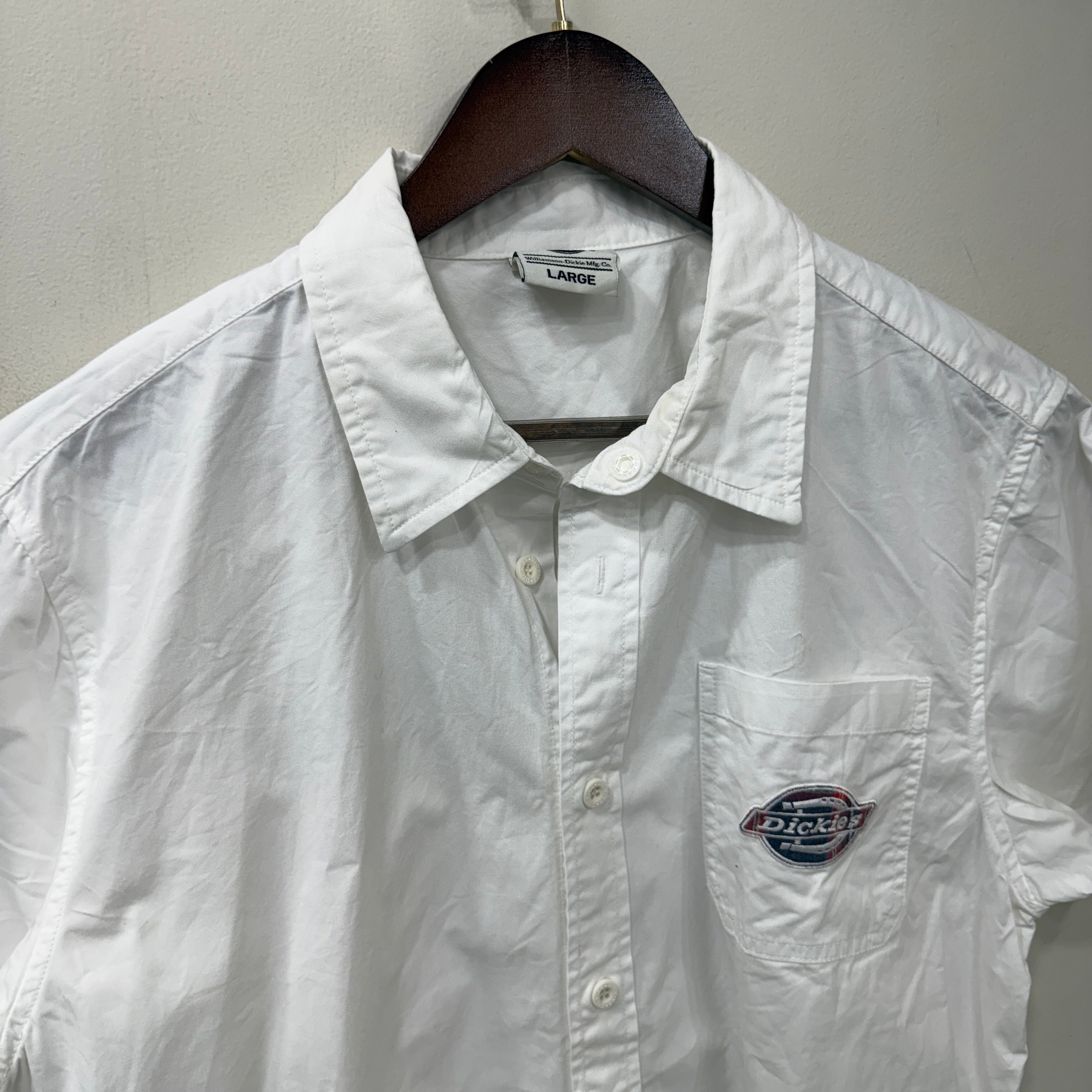 Dickies Half Sleeves White Shirt