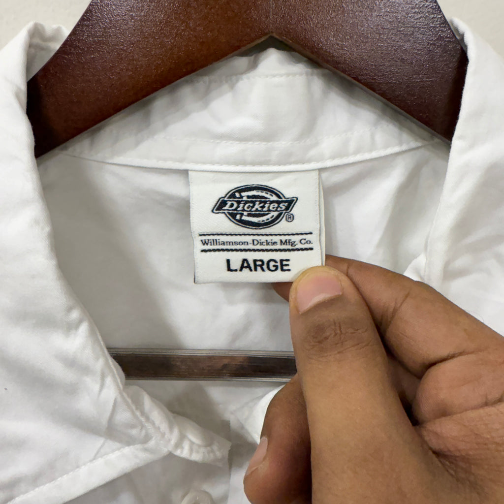 Dickies Half Sleeves White Shirt