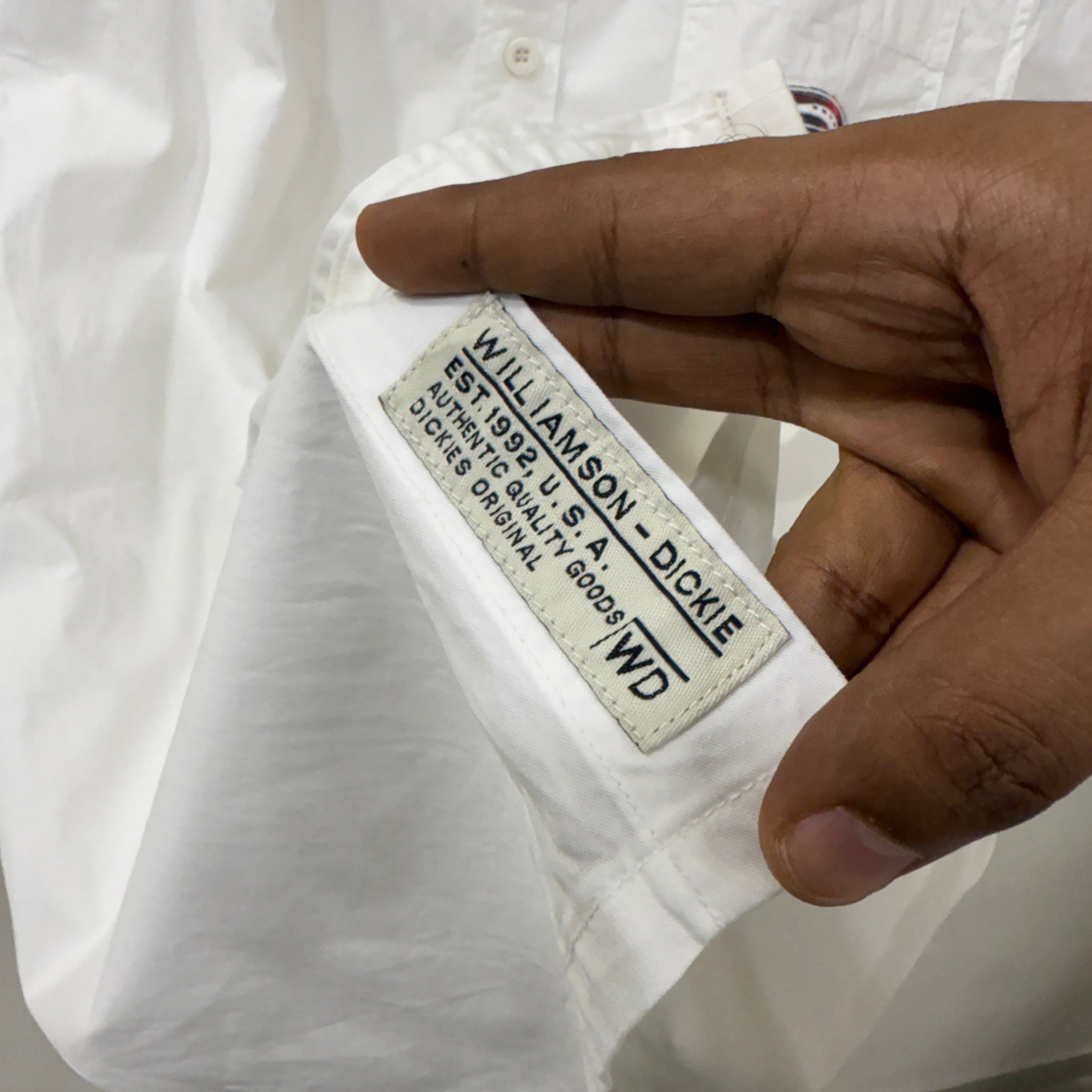 Dickies Half Sleeves White Shirt