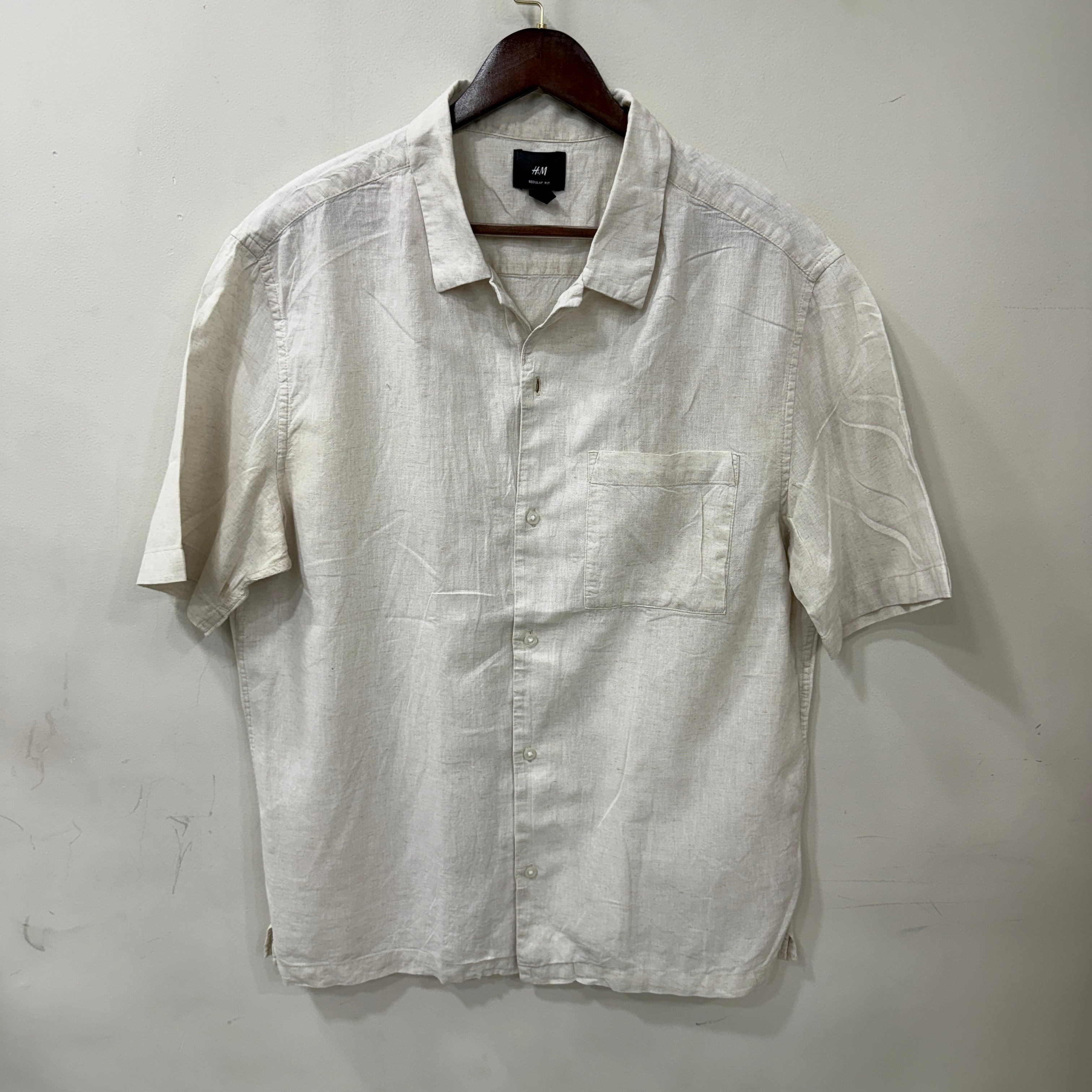 H&M beige linen shirt