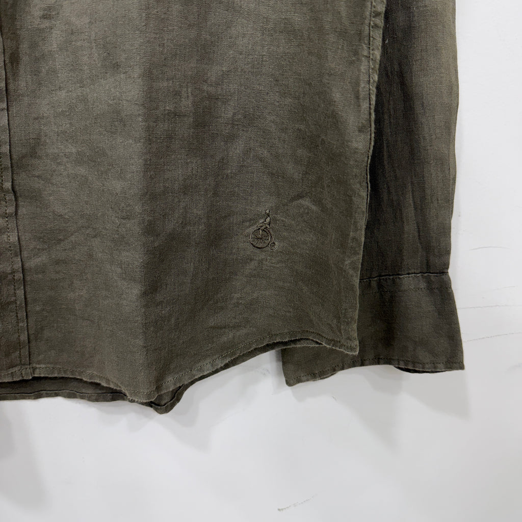 Beanpole olive green linen shirt