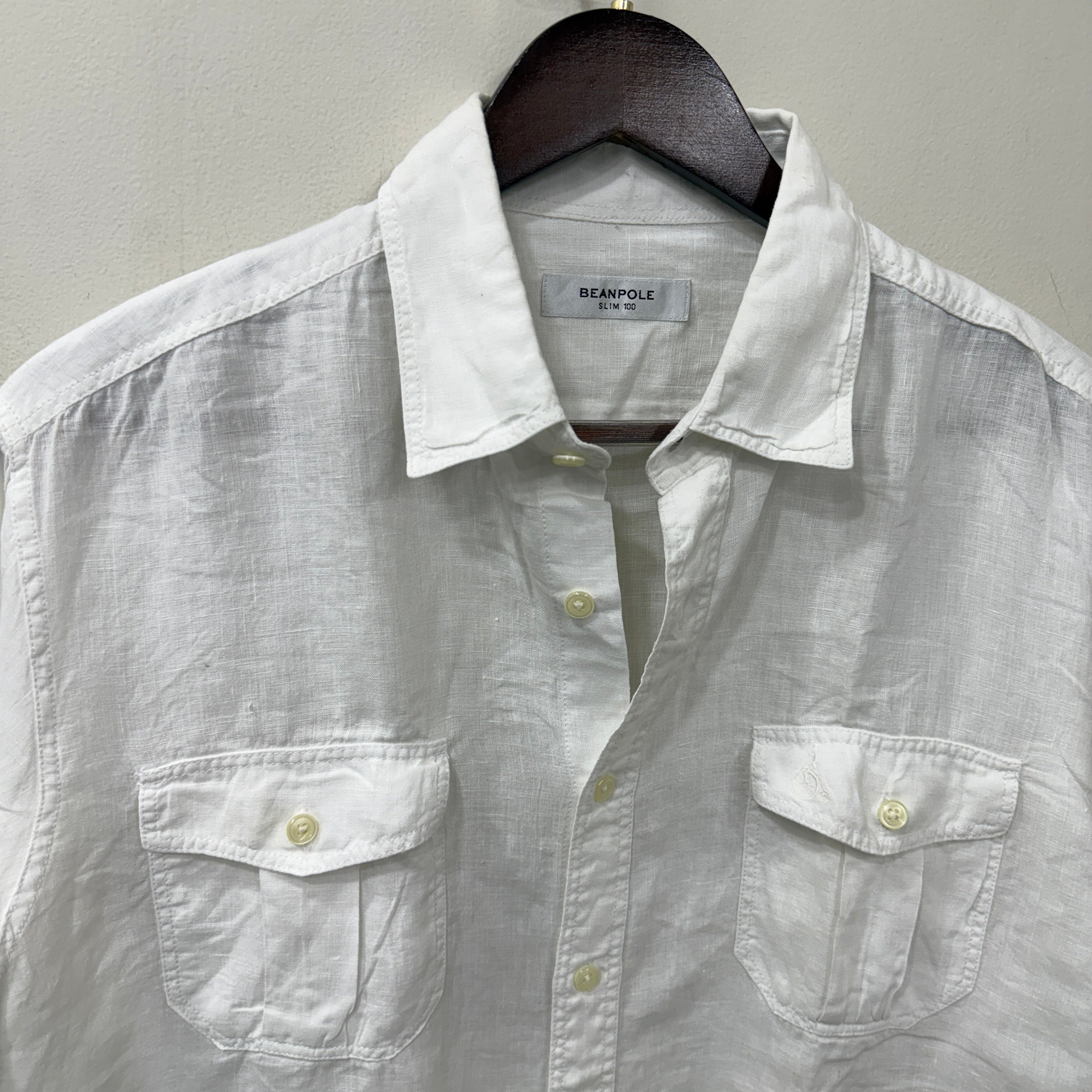 Beanpole olive green linen shirt