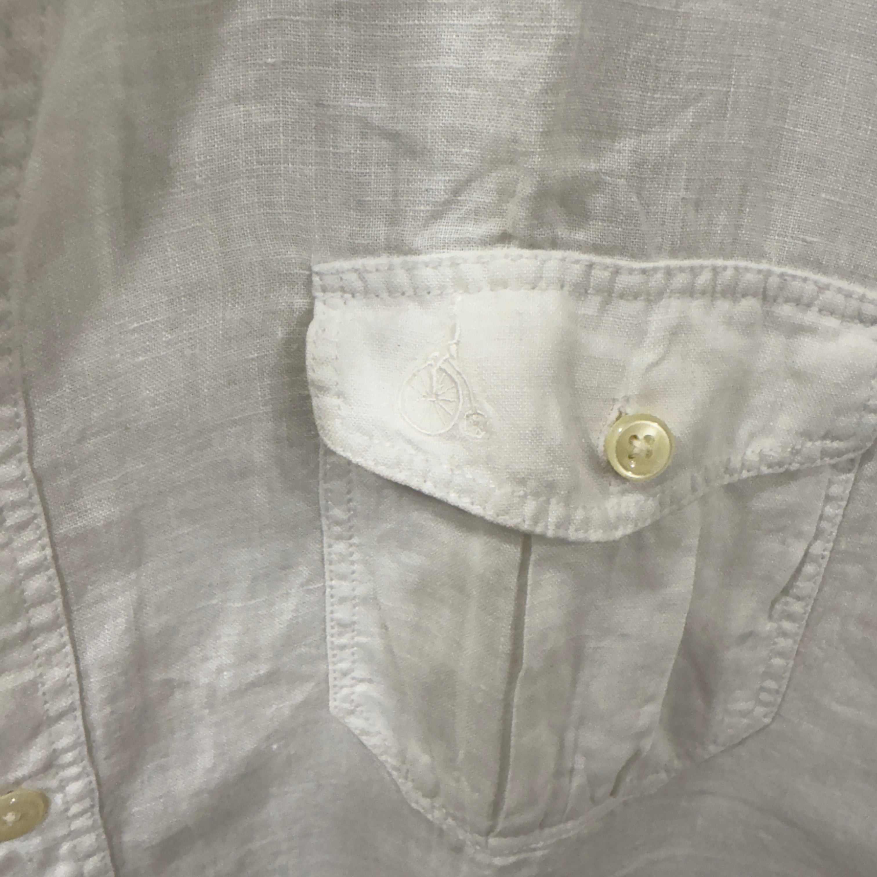 Beanpole olive green linen shirt