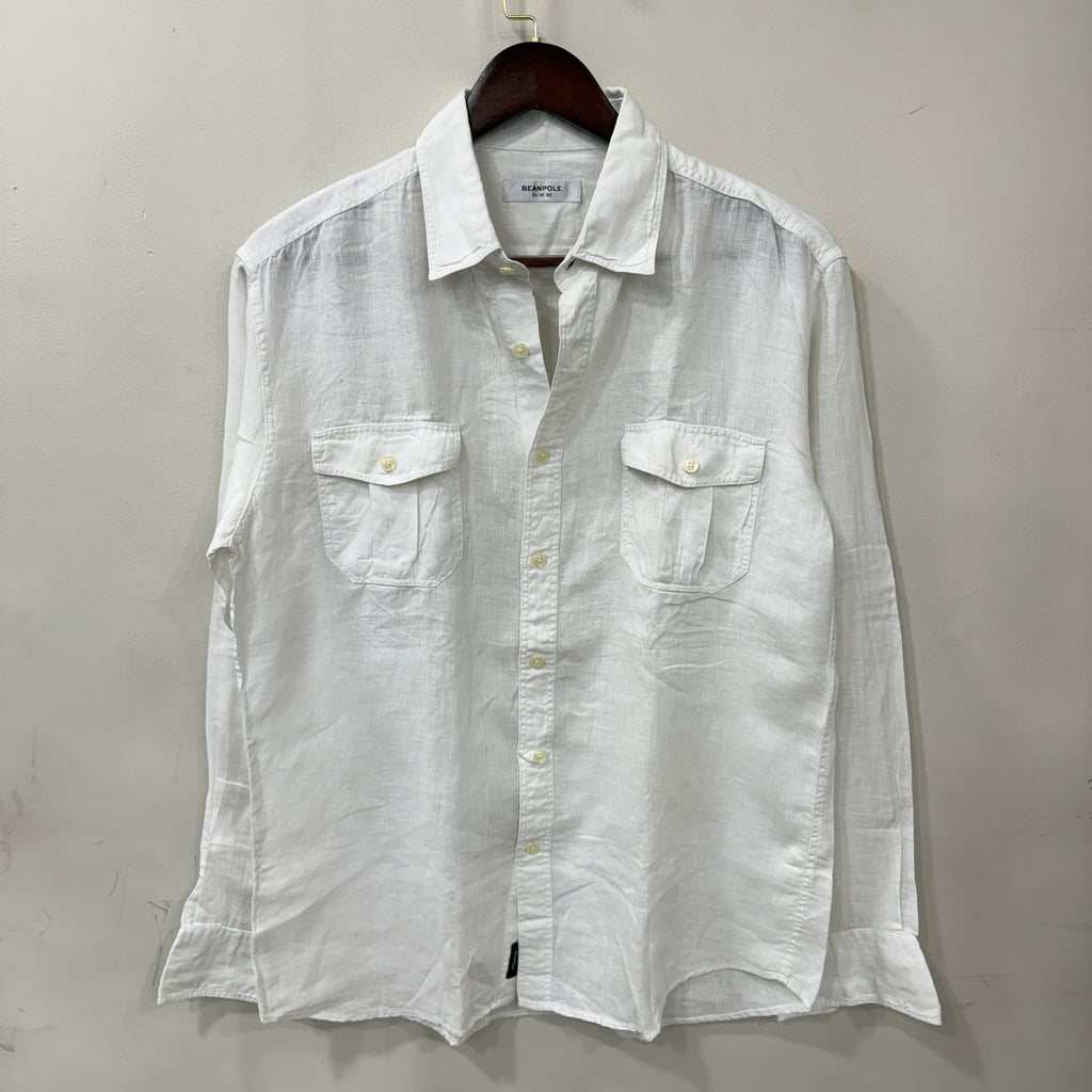 Beanpole olive green linen shirt