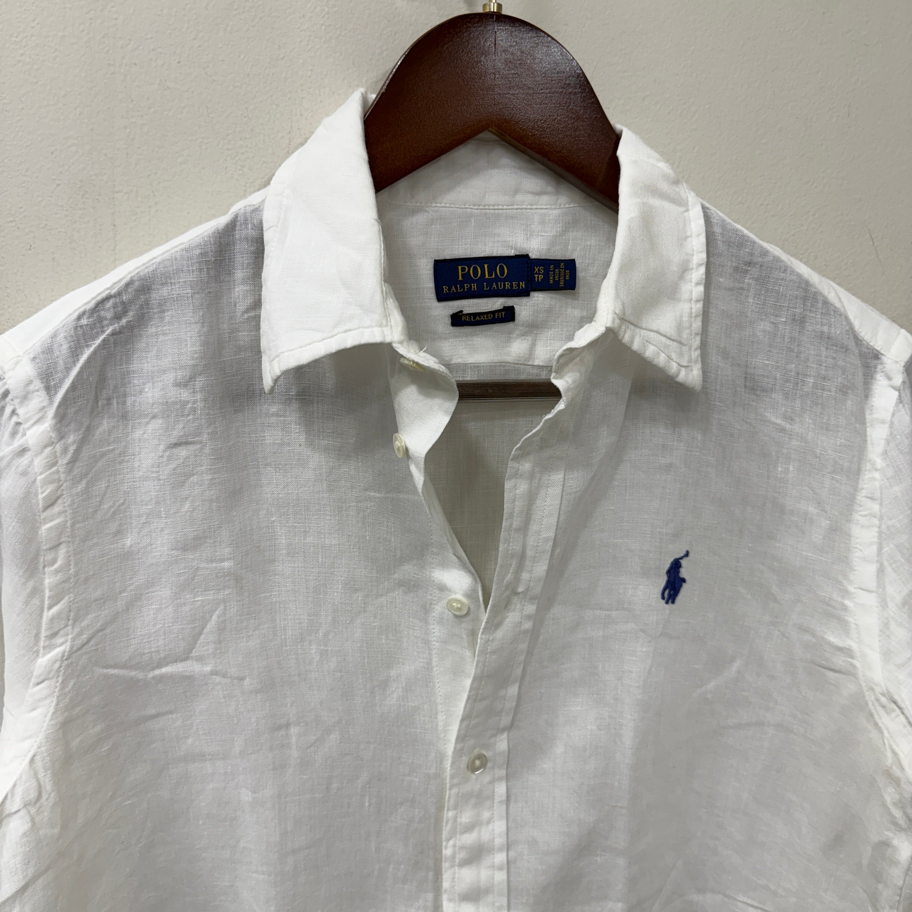 Ralph lauren white linen shirt