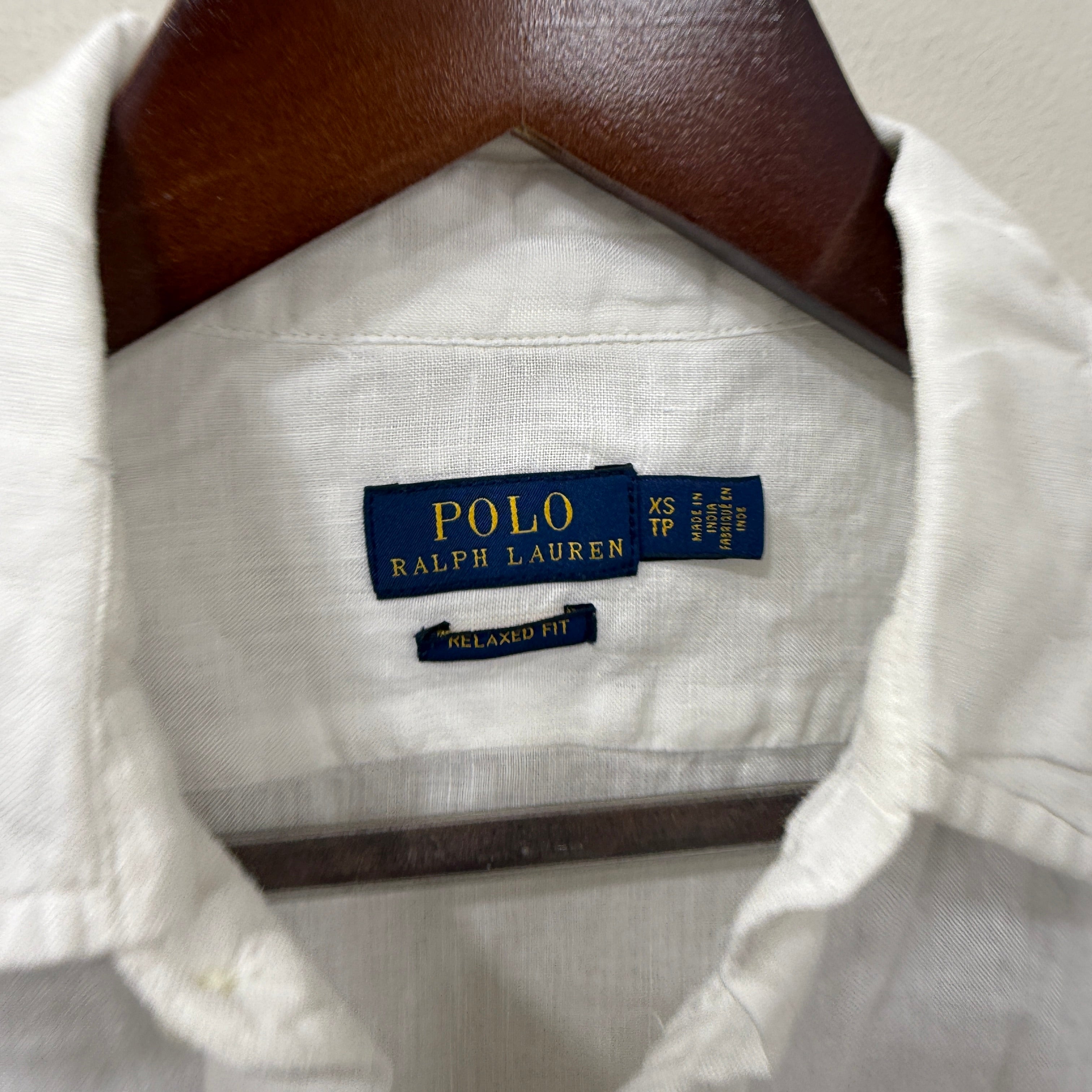 Ralph lauren white linen shirt