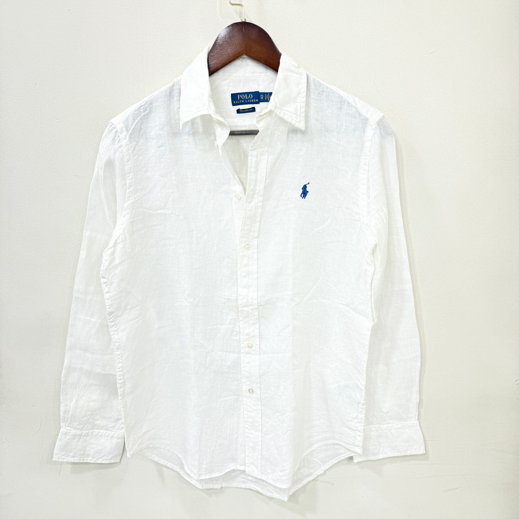 Ralph lauren white linen shirt