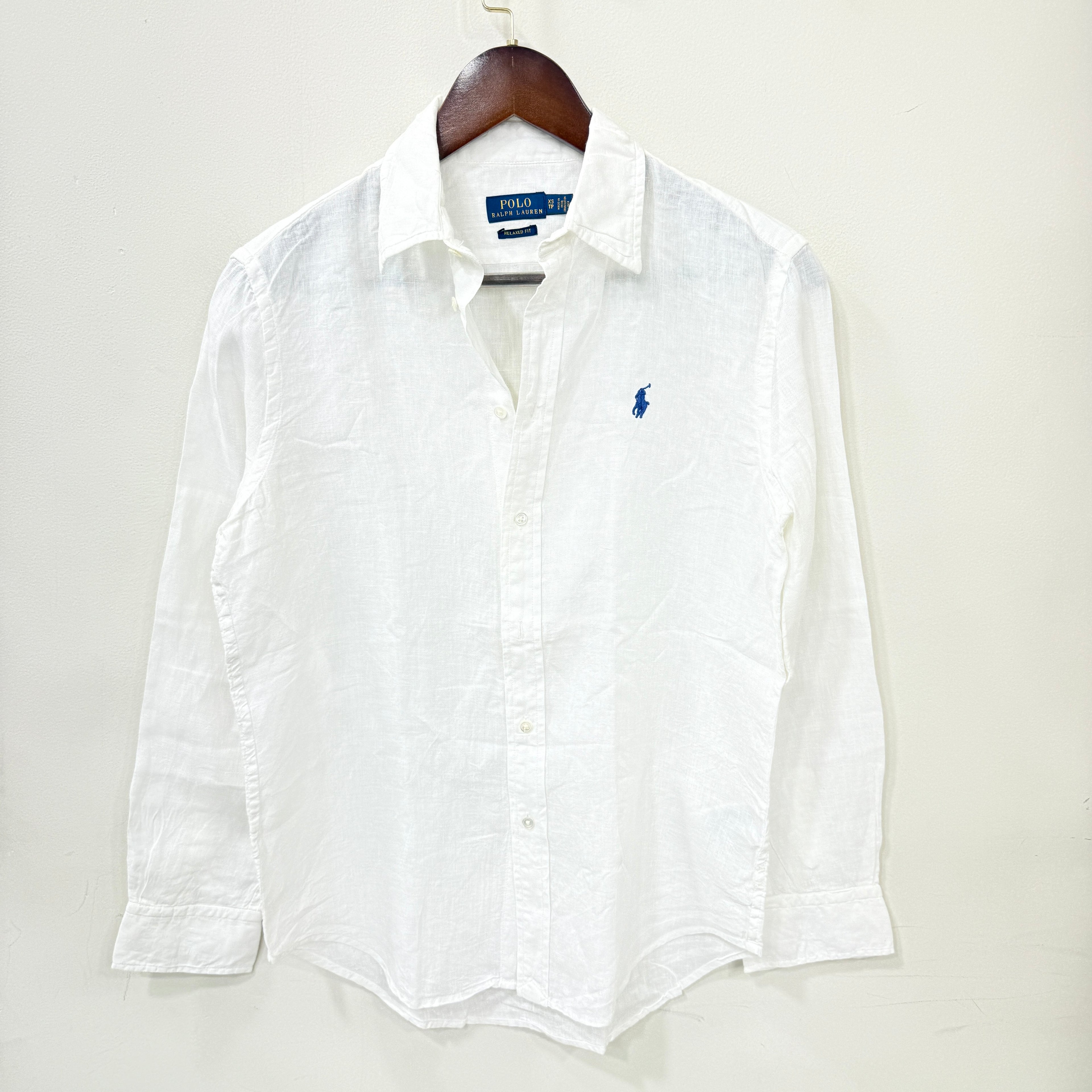 Ralph lauren white linen shirt