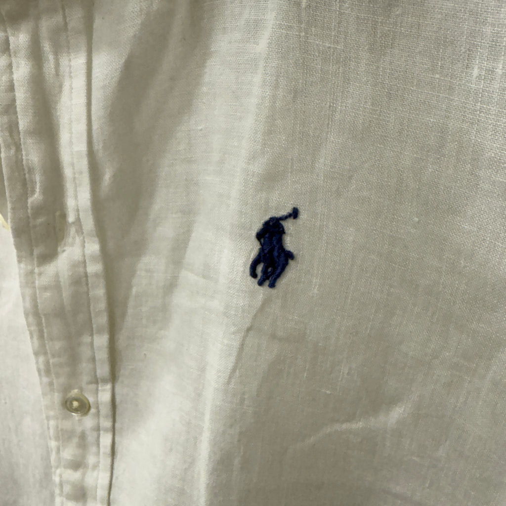 Ralph lauren white linen shirt