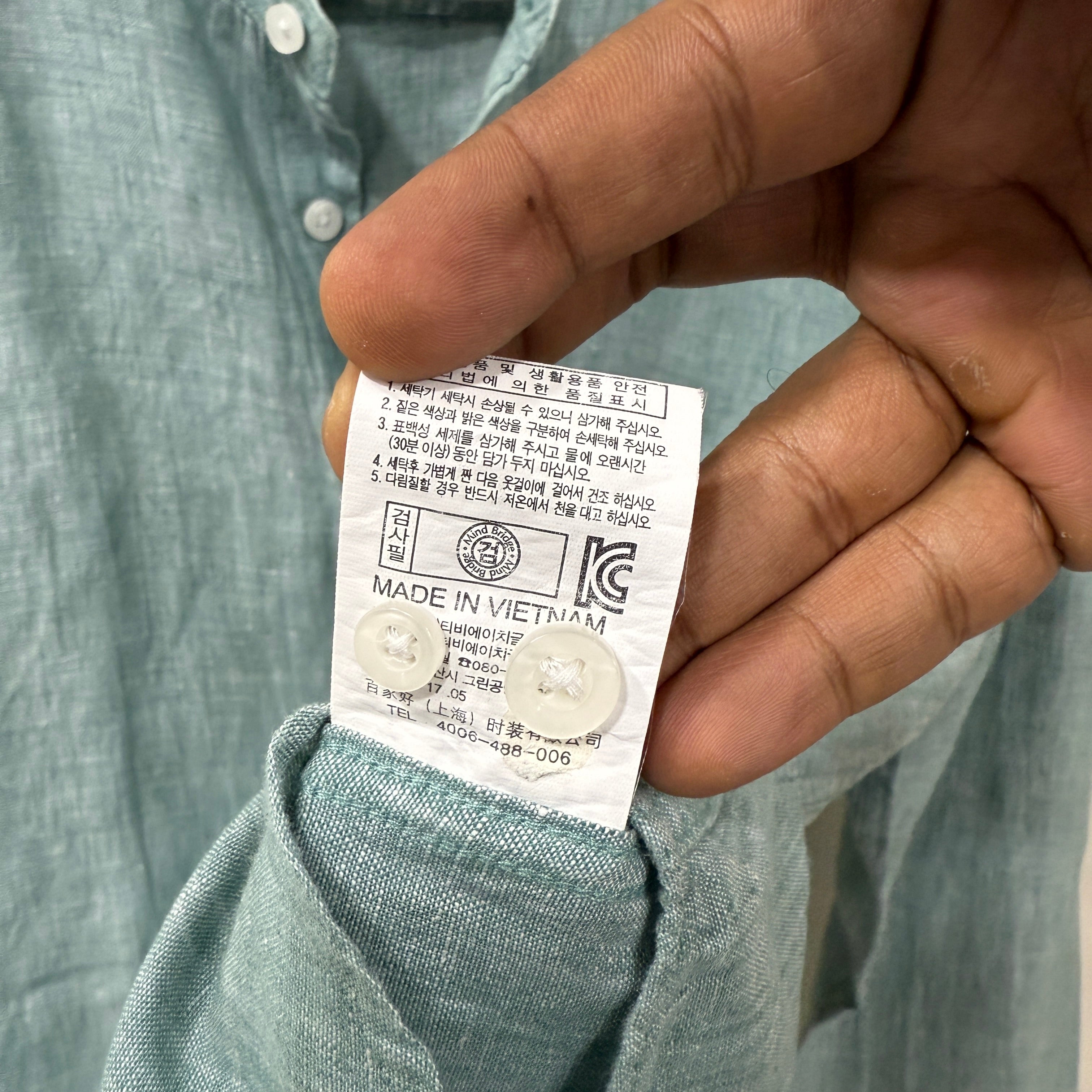 Mind Bridge linen solid shirt