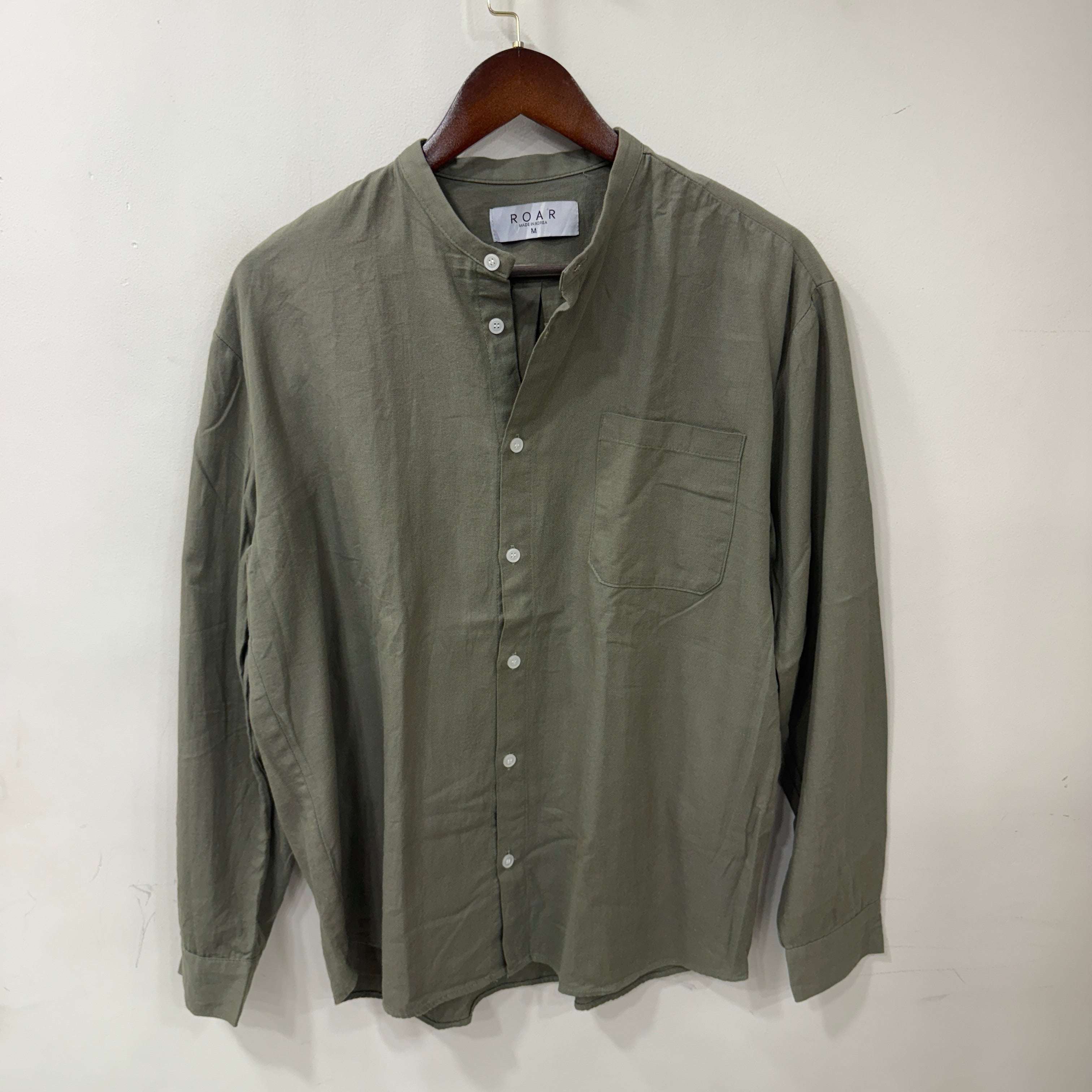 ROAR green solid shirt
